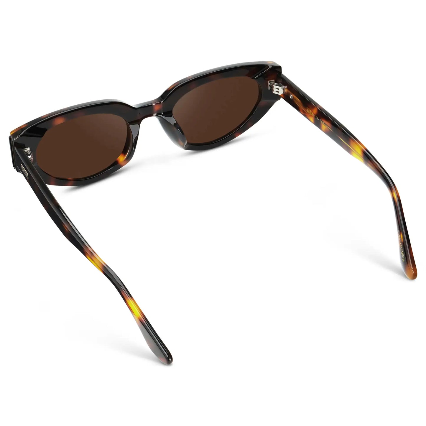 Brown Tortoise / Dark Brown Lens || Women's Narrow Cat-Eye Sunglasses with Brown Tortoise Acetate frame and Non-Polarized Dark Brown Lens