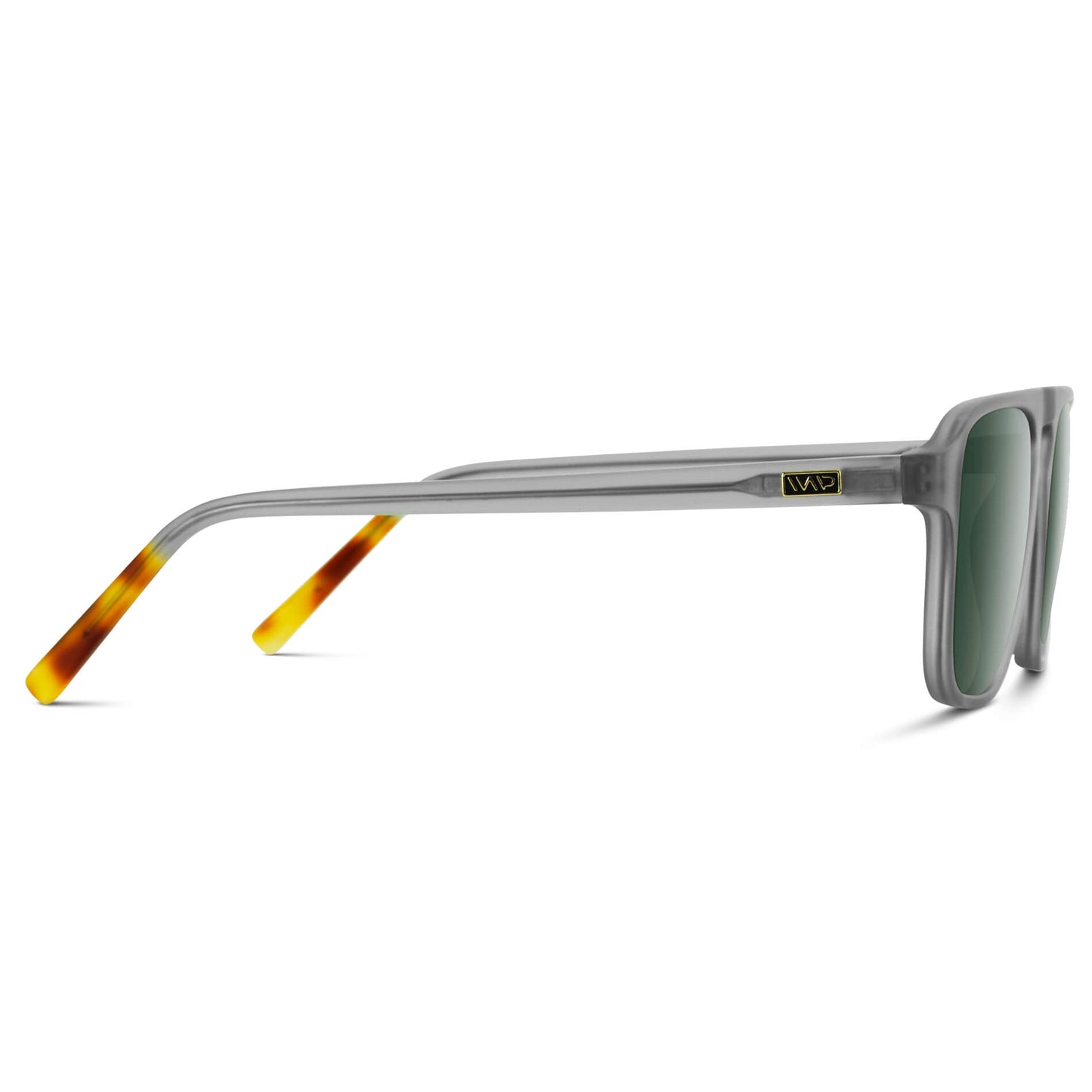Moonrock Grey / G15 Lens || Grey Single Bridge Aviator Prescription Sunglasses with Green Lenses