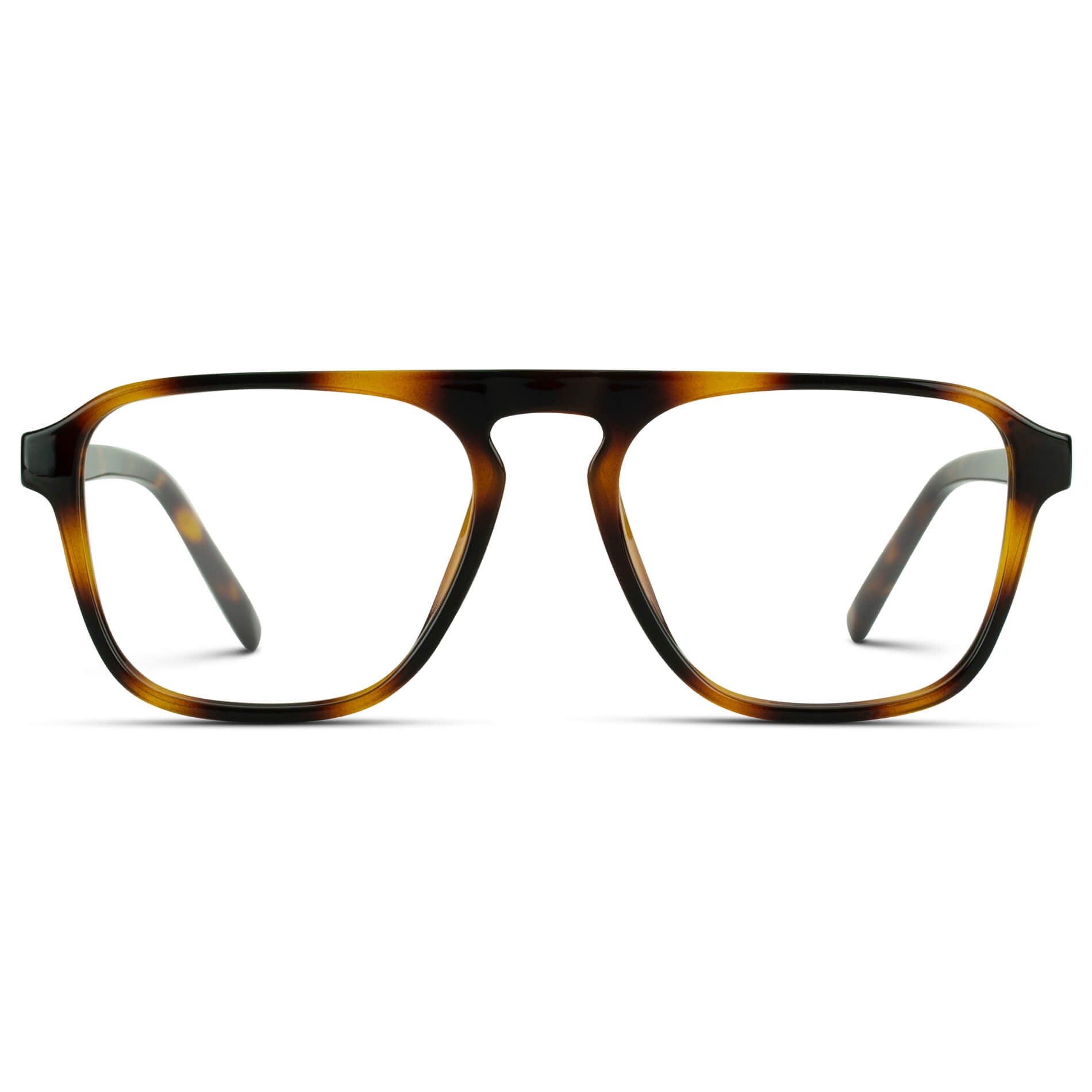 Whiskey Brown Tortoise || Prescription Frames with Clear Lenses