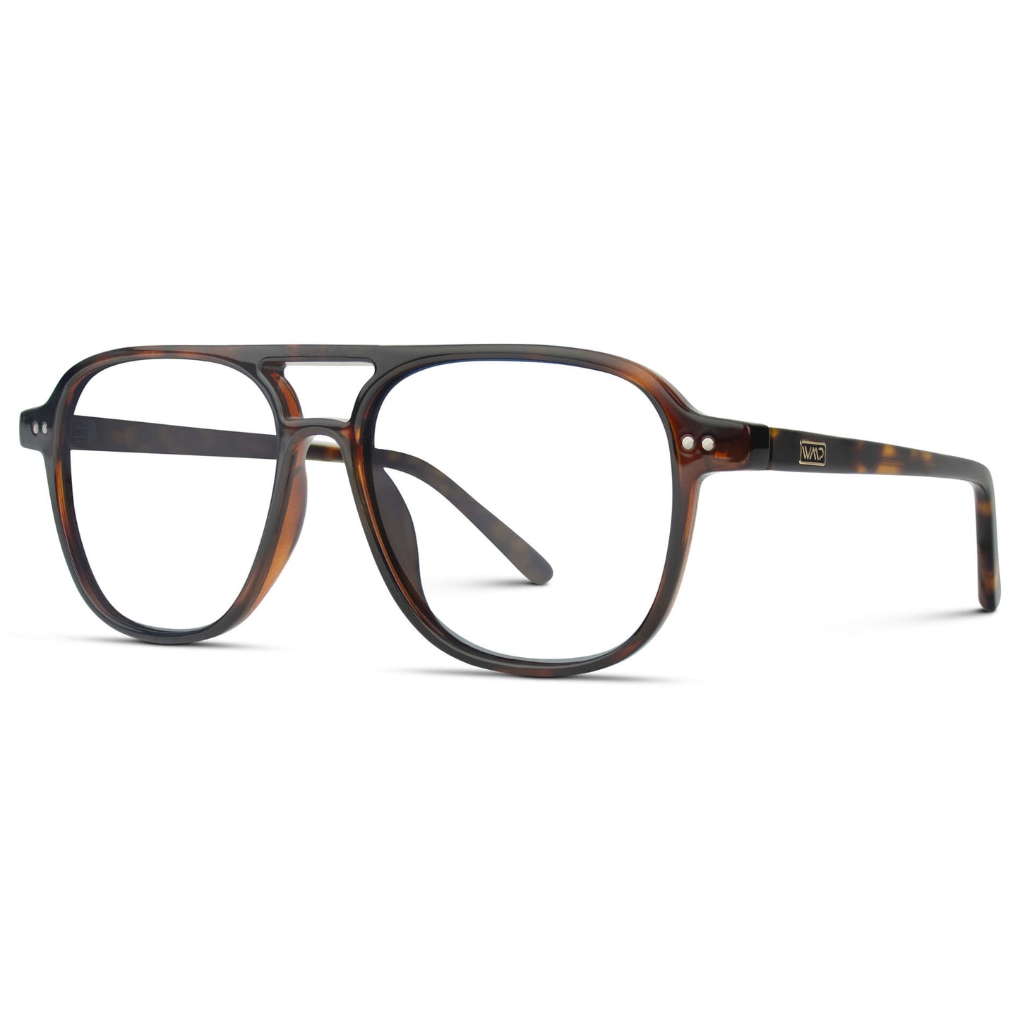 Whiskey Brown Tortoise || Prescription Frames with Clear Lenses