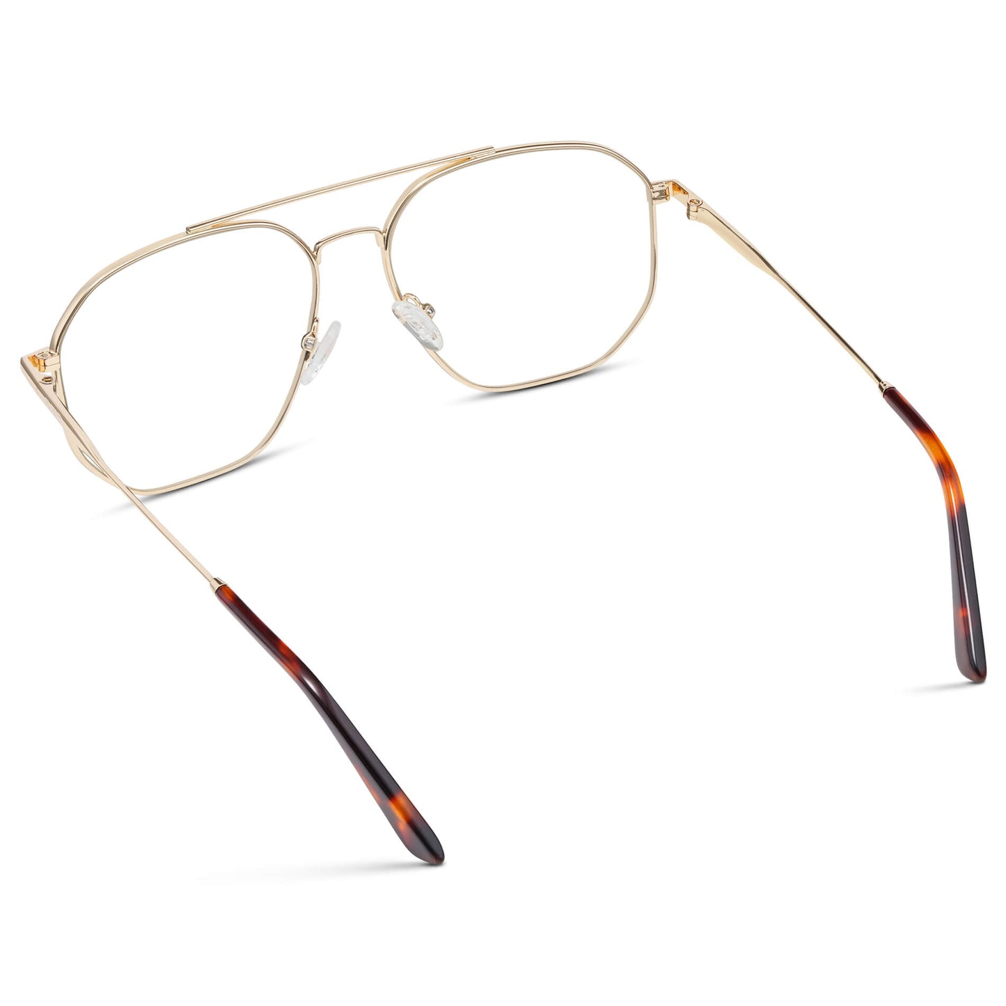 Gold || Prescription Frames with Clear Lens