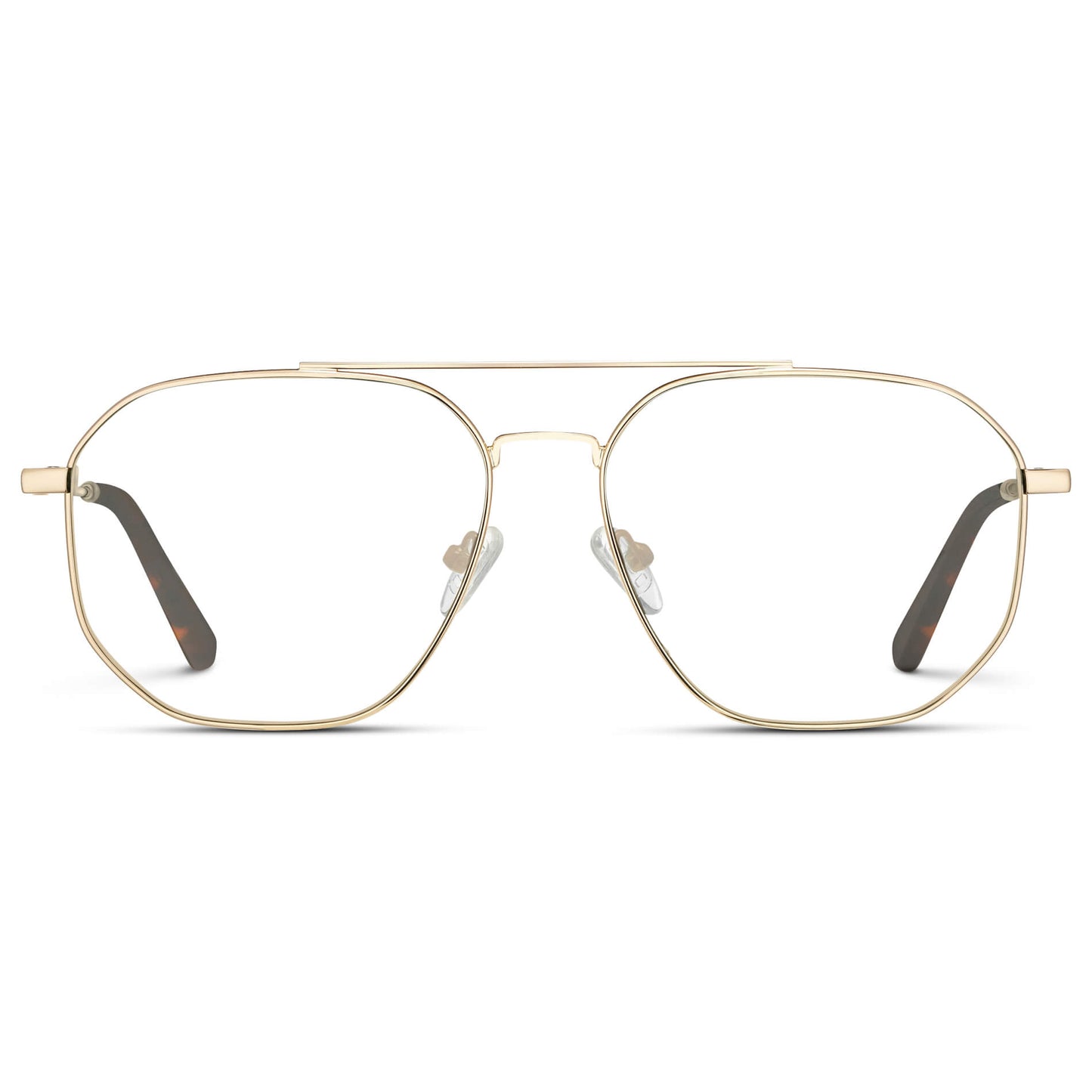 Gold || Prescription Frames with Clear Lens