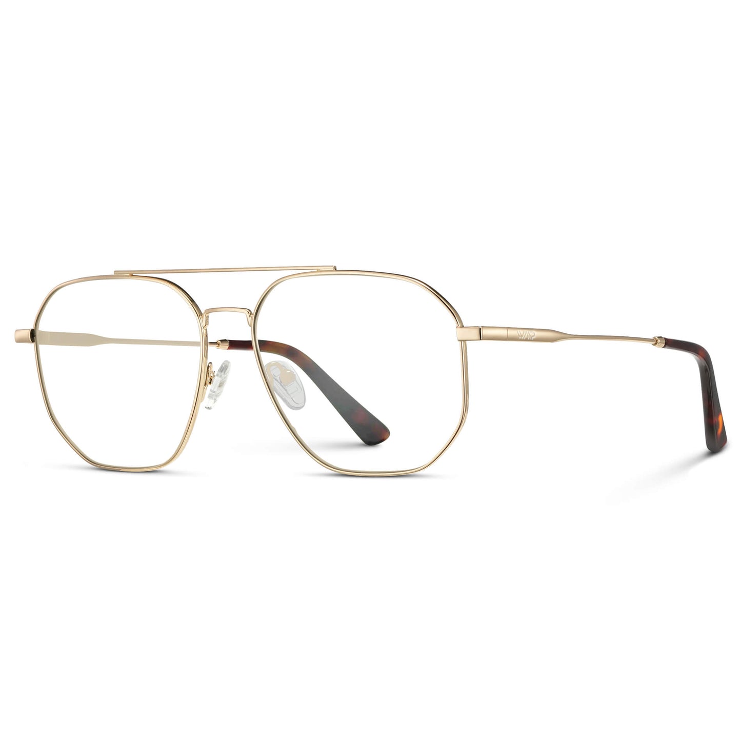 Gold || Prescription Frames with Clear Lens