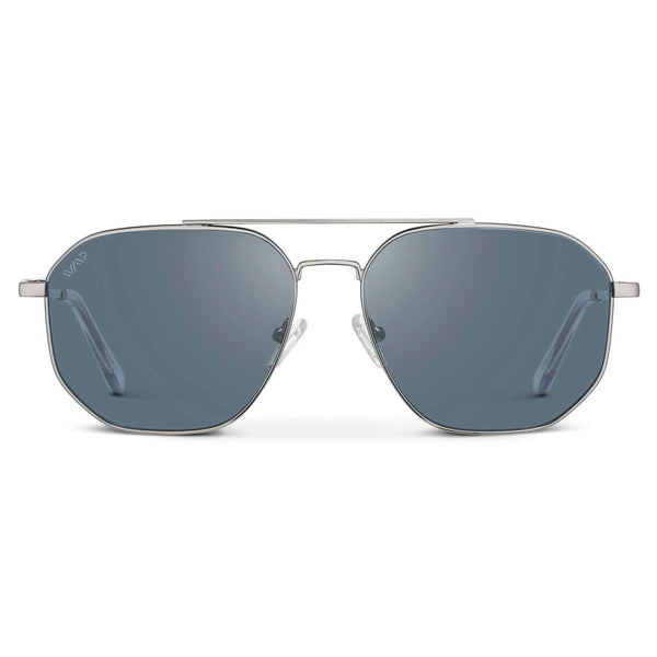 Emmett | Polarized - Silver / Slate Blue Lens