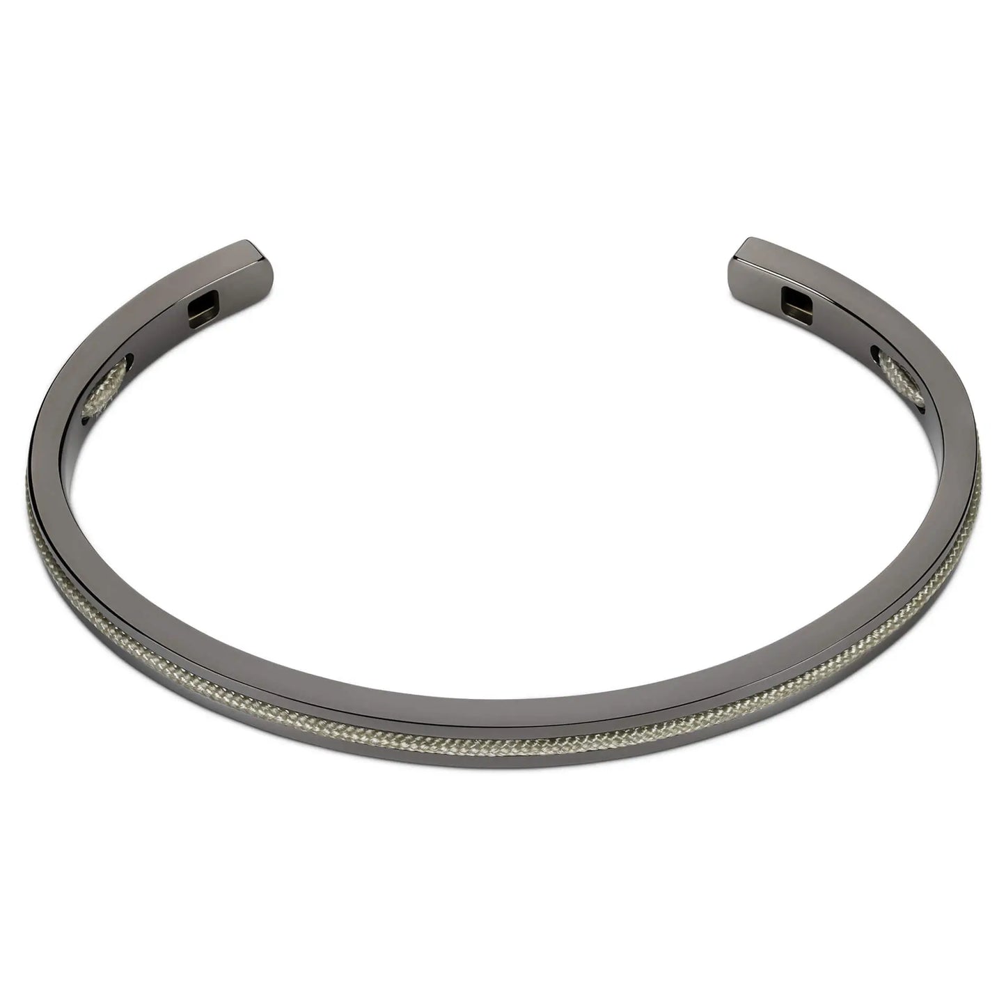 Olive Green / Gunmetal || Gunmetal and Green Adjustable Bracelet Set for Men