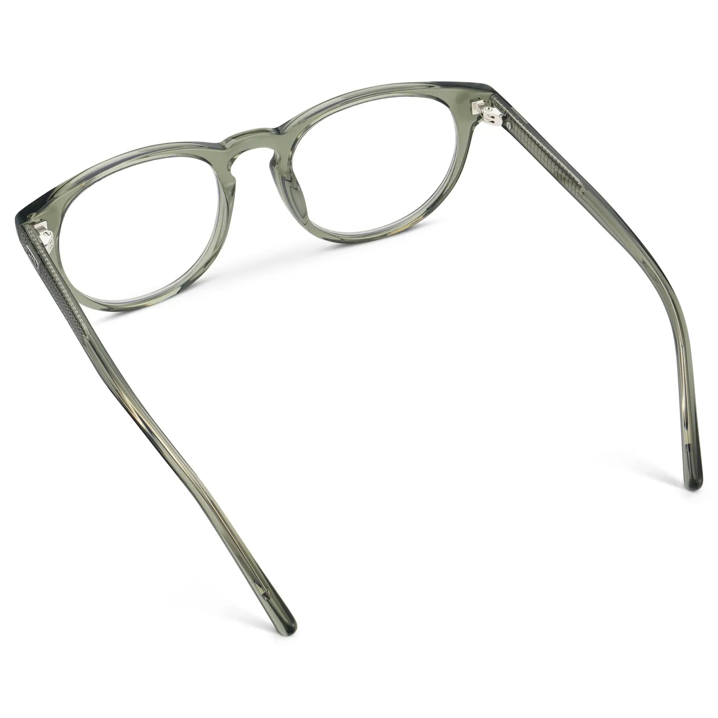 Pale Green || Women's Retro-Inspired Oval Blue Light Blocking Glasses with a Pale Green Acetate Frame and Clear Lens