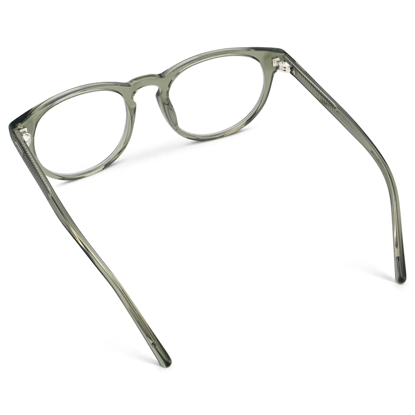 Pale Green || Women's Retro-Inspired Oval Prescription Glasses with a Pale Green Acetate Frame and Clear Lens