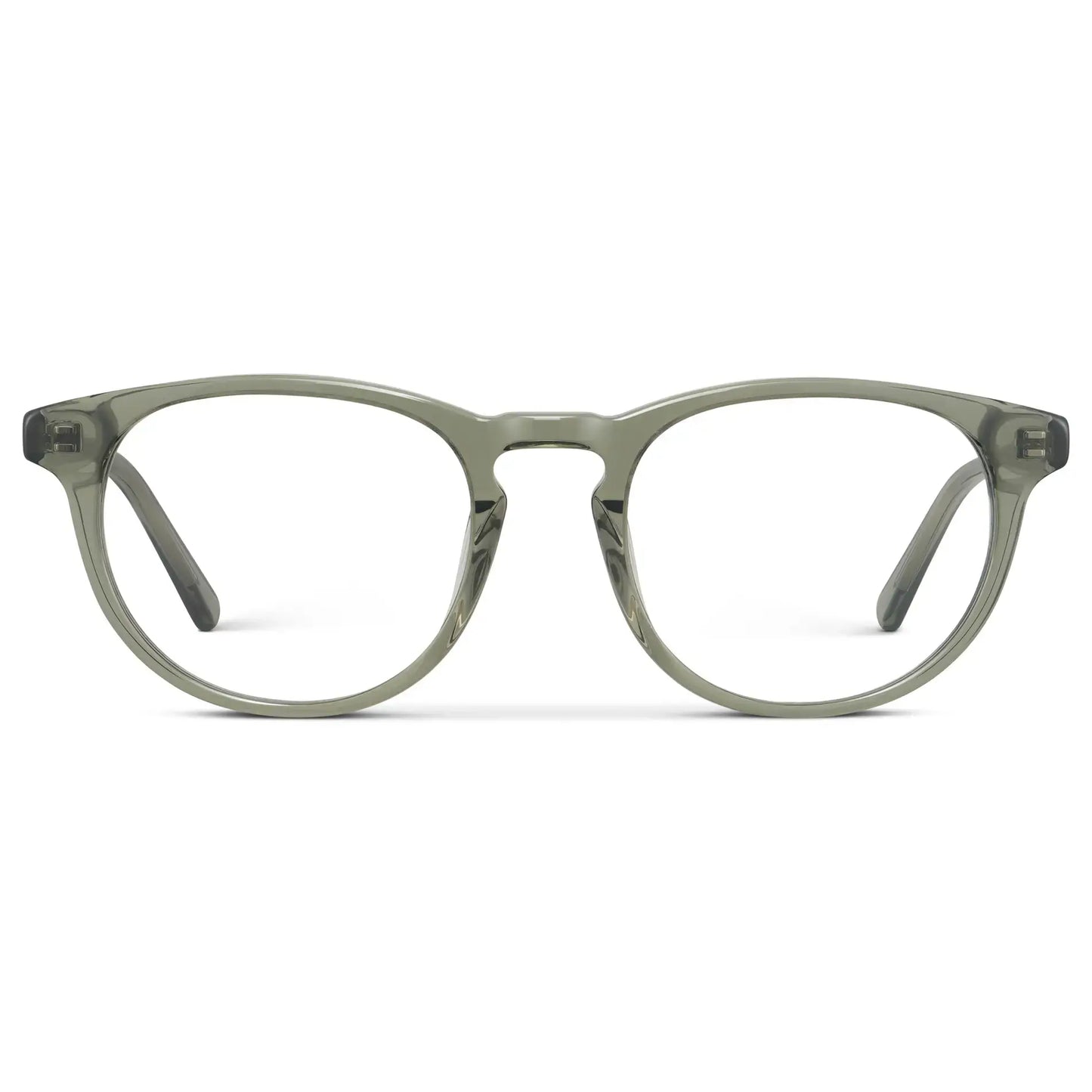 Pale Green || Women's Retro-Inspired Oval Prescription Glasses with a Pale Green Acetate Frame and Clear Lens