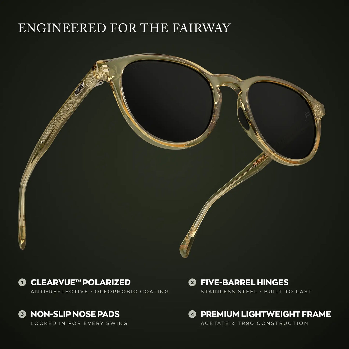 Iris Yellow / Black Lens || Graphic of Round Sports Performance Sunglasses with Polarized Oleophobic Lens