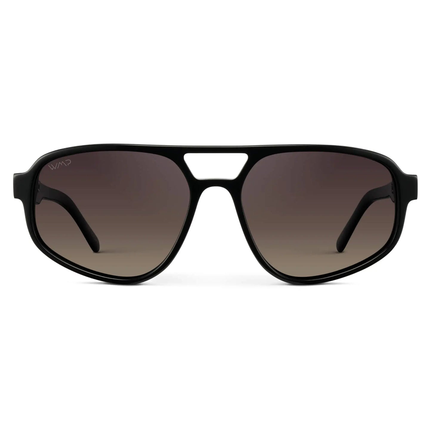 Black / Taupe Brown Gradient Lens || Gloss Black Acetate Frame with Taupe Brown Gradient Polarized Lens