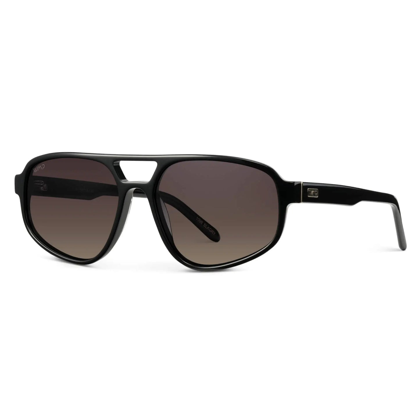 Black / Taupe Brown Gradient Lens || Gloss Black Acetate Frame with Taupe Brown Gradient Polarized Lens