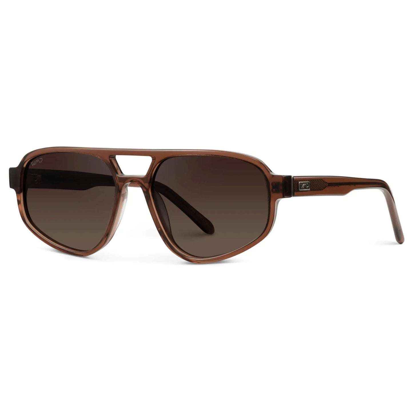 Crystal Brown / Dark Beige Gradient Lens || Crystal Brown Acetate Frame with Dark Beige Polarized Gradient Lens