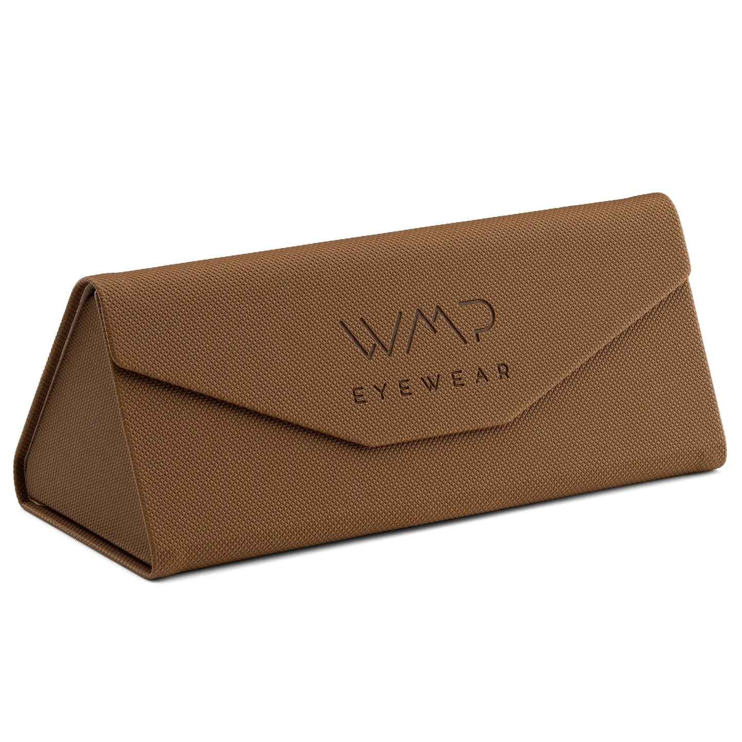 Brown || Brown Foldable Magnetic Sunglasses Case to Protect Eyewear
