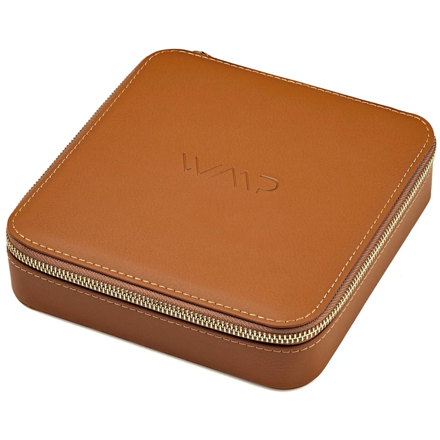 Brown || premium faux brown leather case for storage of 3 pairs of sunglasses