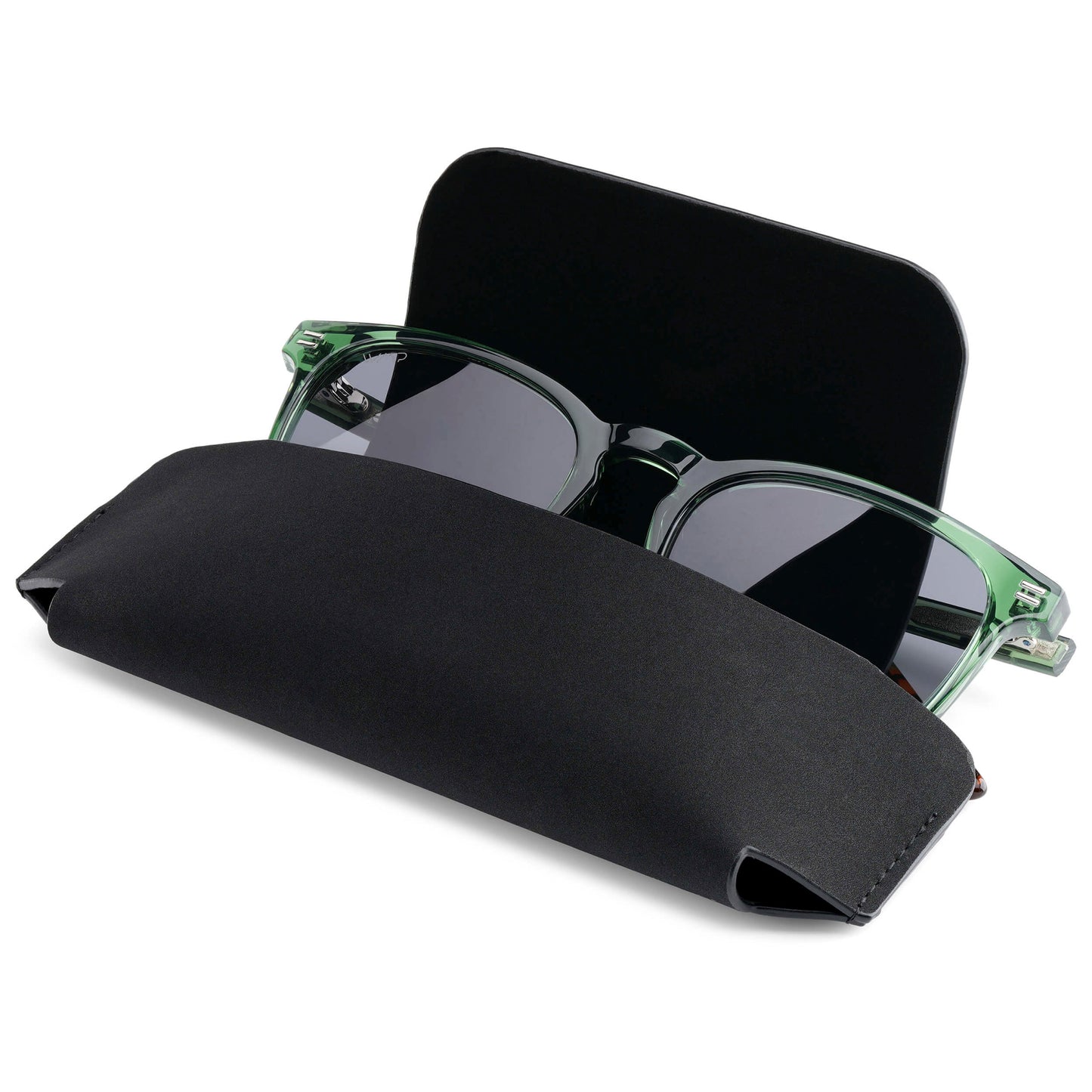 Black || Sleek Black Magnetic Eyewear Pocket Case