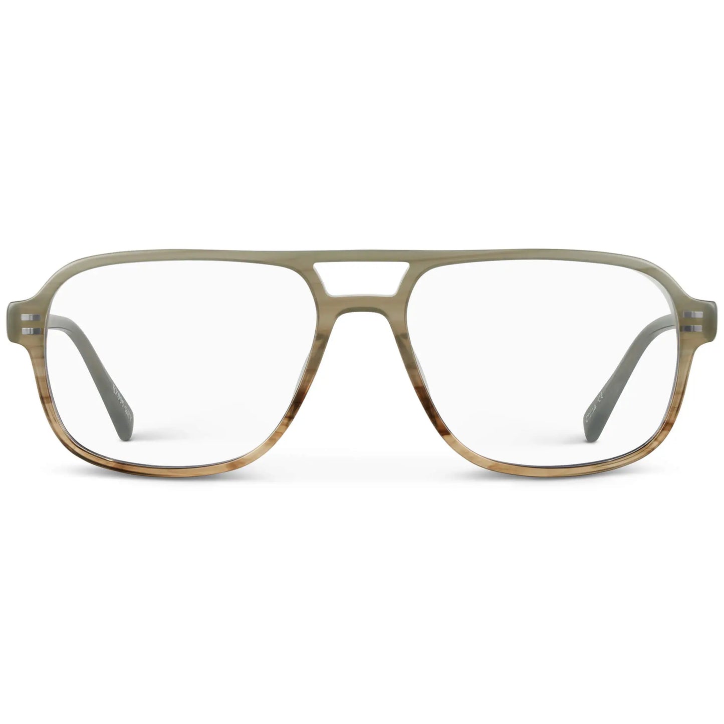 Grey Agate || Grey Acetate frame with Blue Light blocking clear lens on a white background