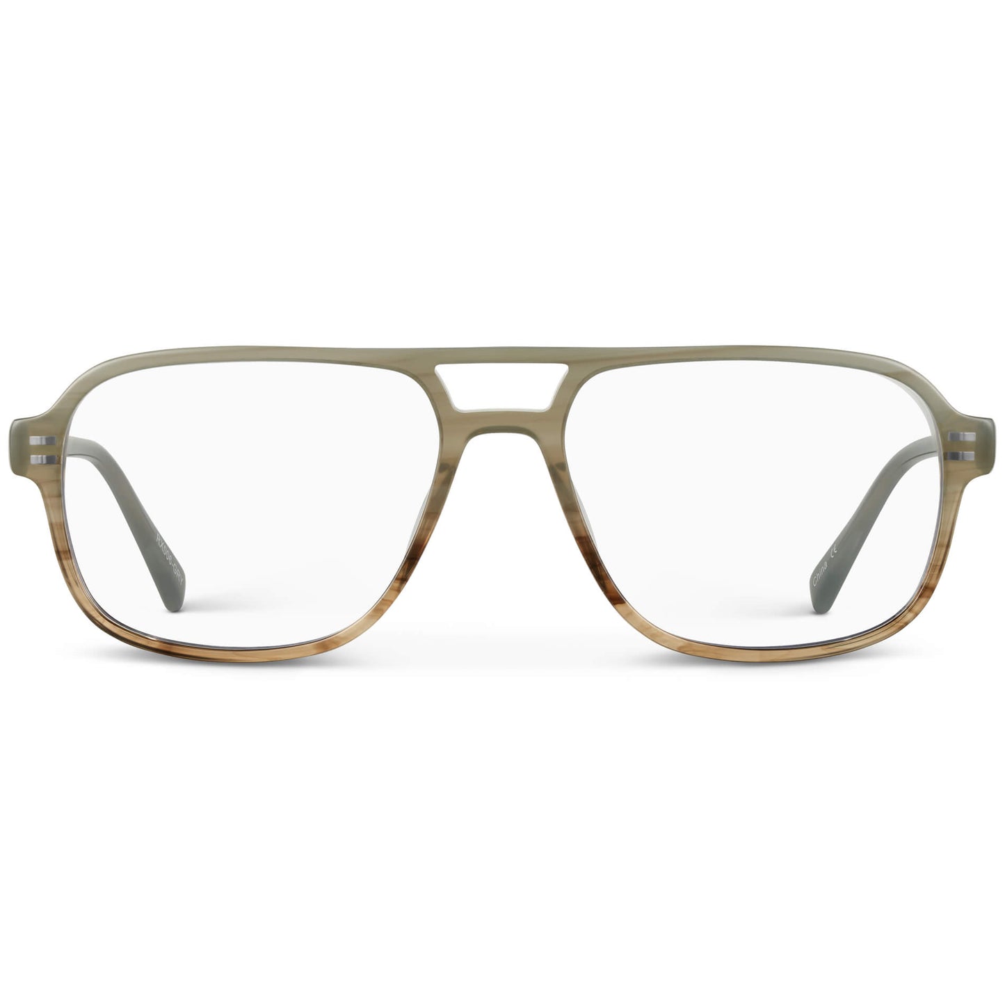 Grey Agate || Grey Acetate frame with clear prescription lens