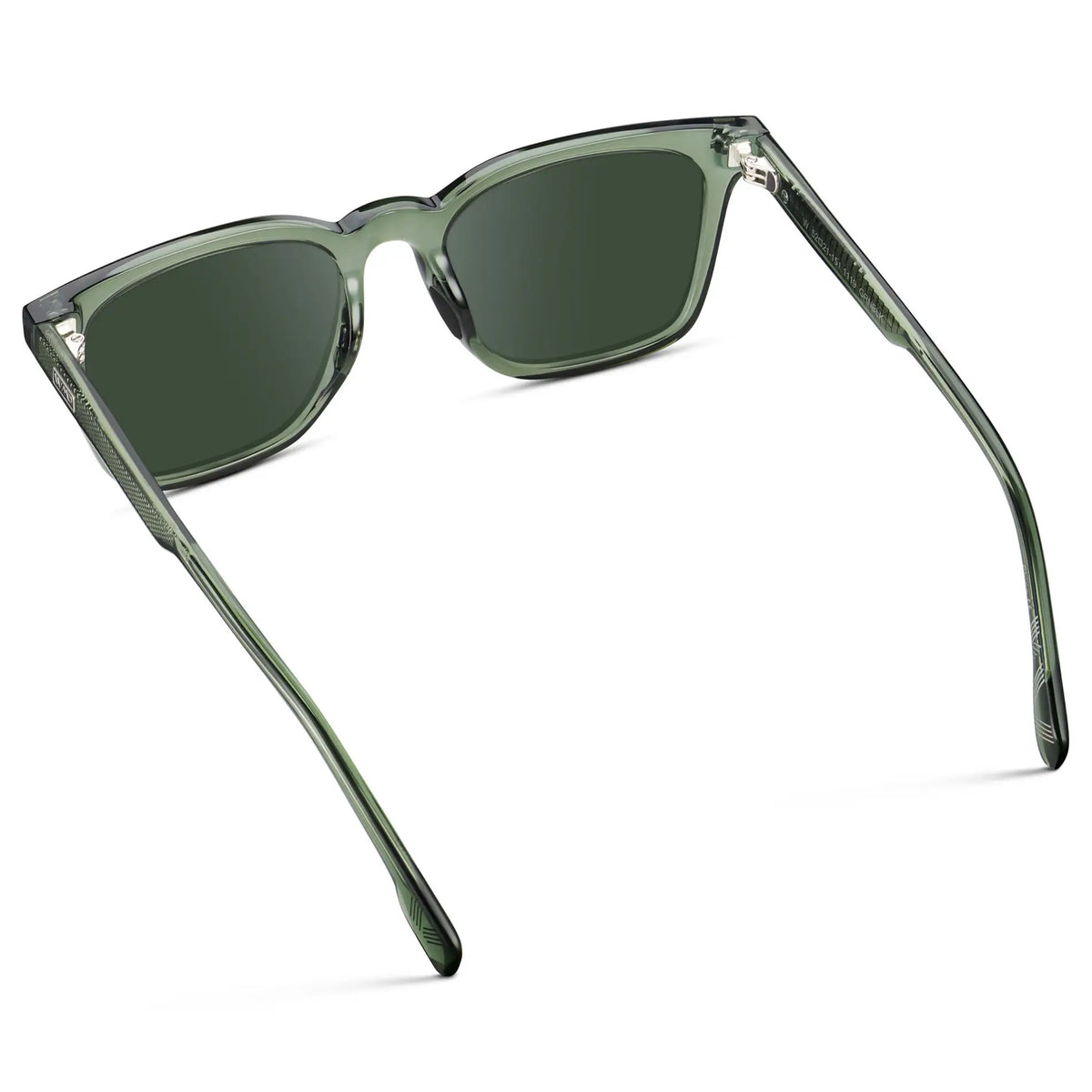 Crystal Agave Green / G15 || Men's Classic Rectangular Golf and Sport Prescription Sunglasses with Green Acetate Frame and Green Prescription Lens