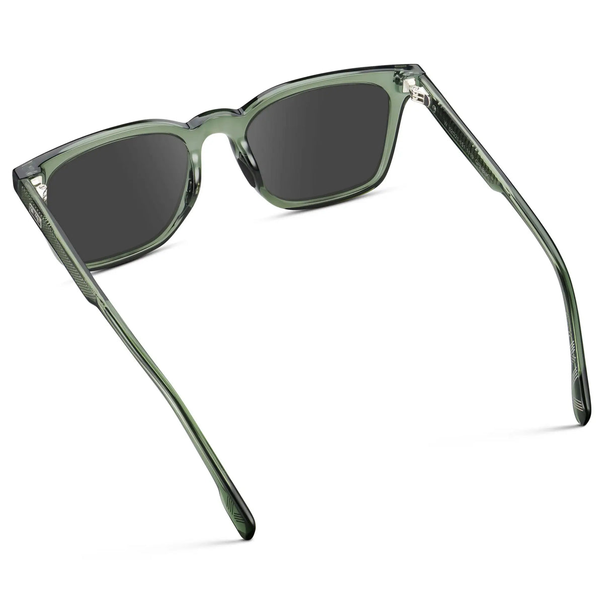Crystal Agave Green / Grey || Men's Classic Rectangular Golf and Sport Prescription Sunglasses with Green Acetate Frame and Grey Prescription Lens