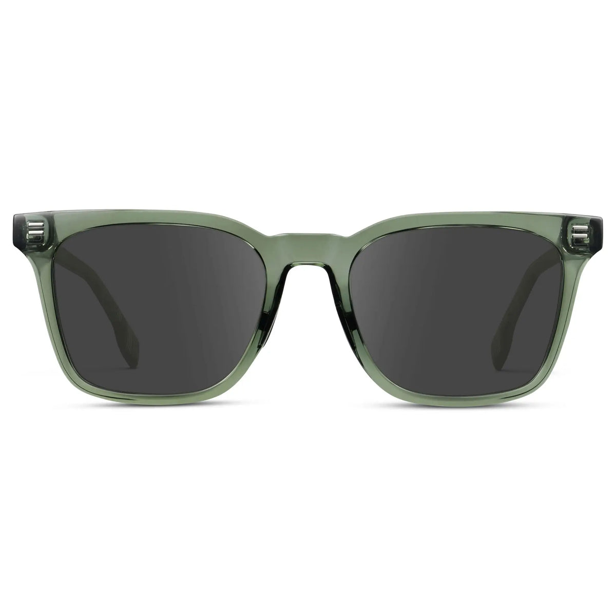 Crystal Agave Green / Grey || Men's Classic Rectangular Golf and Sport Prescription Sunglasses with Green Acetate Frame and Grey Prescription Lens