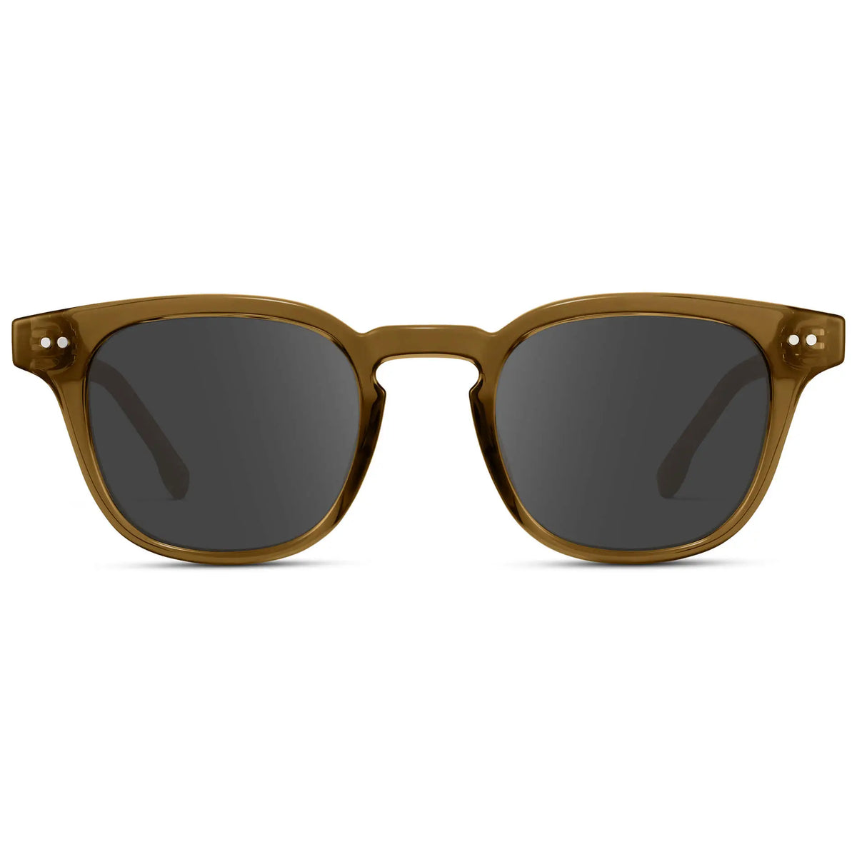 Crystal Verde / Grey || Front view of Men's Square Prescription Sunglasses with Crystal Verde Acetate Frame and Grey Prescription Lenses