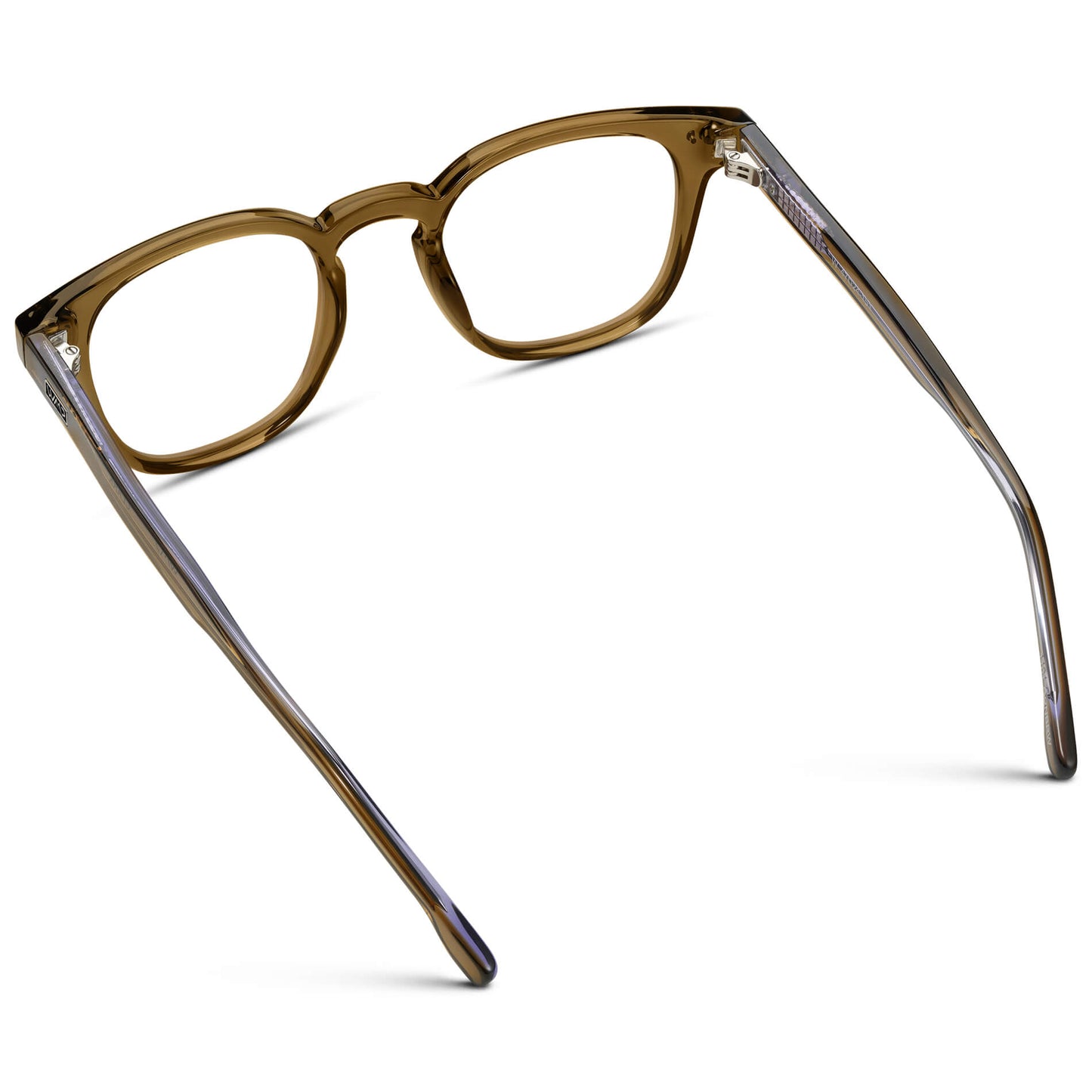 Crystal Verde || Men's Square Prescription Eyeglasses with Crystal Verde Acetate Frame and Clear Prescription Lenses