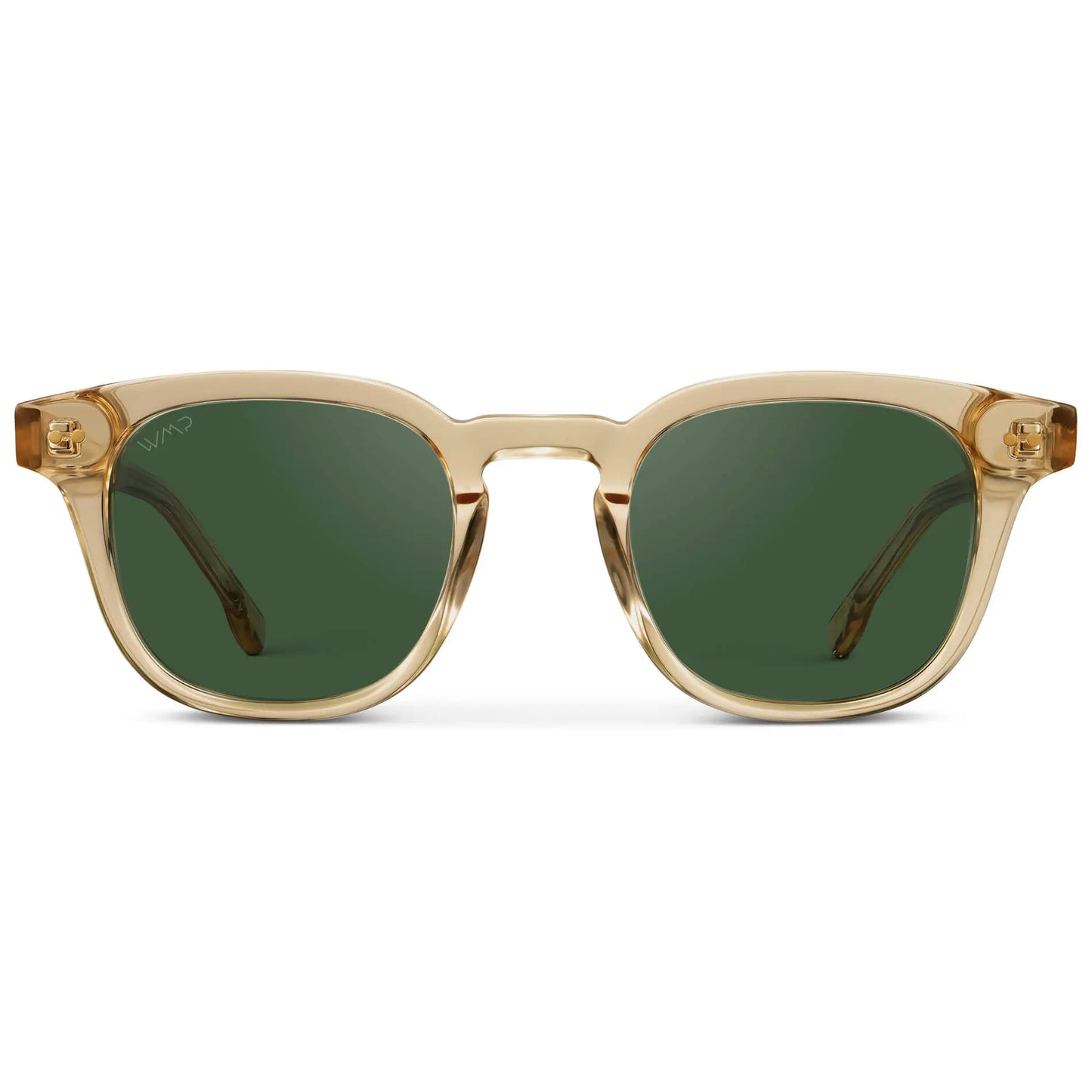 Crystal Champagne / Smoke Green Lens || Men's Polarized Sunglasses with a Lightweight Acetate Crystal Champagne Frame and Smoke Green Lenses