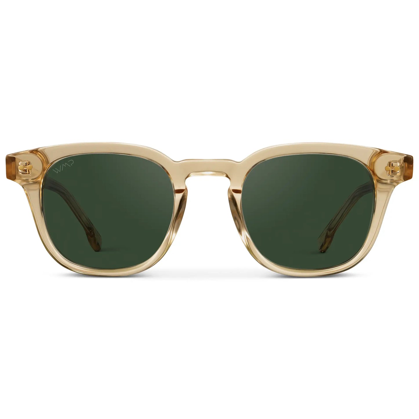 Crystal Champagne / Smoke Green Lens || Men's Polarized Sunglasses with a Lightweight Acetate Crystal Champagne Frame and Smoke Green Lenses