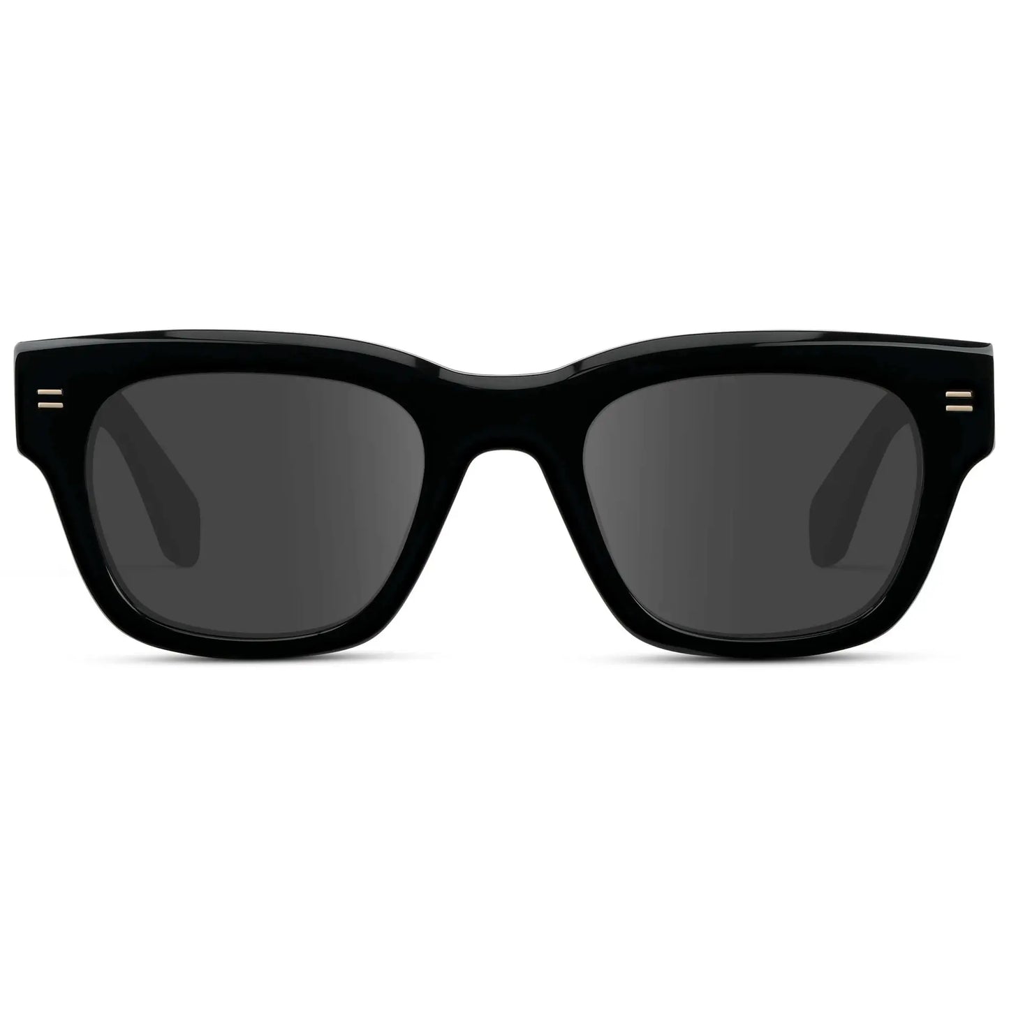 Black / Grey || Men's Oversized Rectangular Prescription Sunglasses with Black Acetate Frame and Grey Prescription Lens