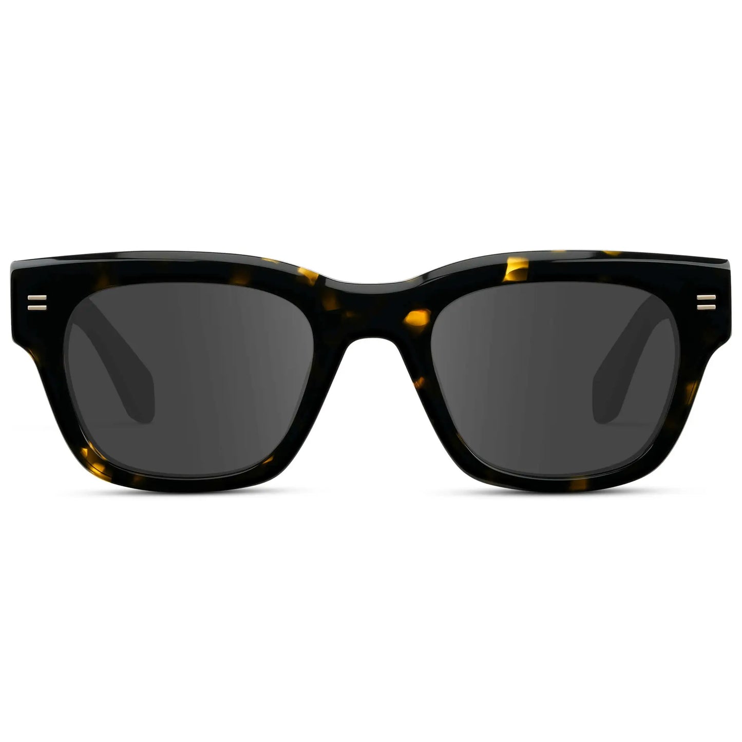 Obsidian Gold Tortoise / Grey || Men's Oversized Rectangular Prescription Sunglasses with Obsidian Gold Tortoise Acetate Frame and Grey Prescription Lens