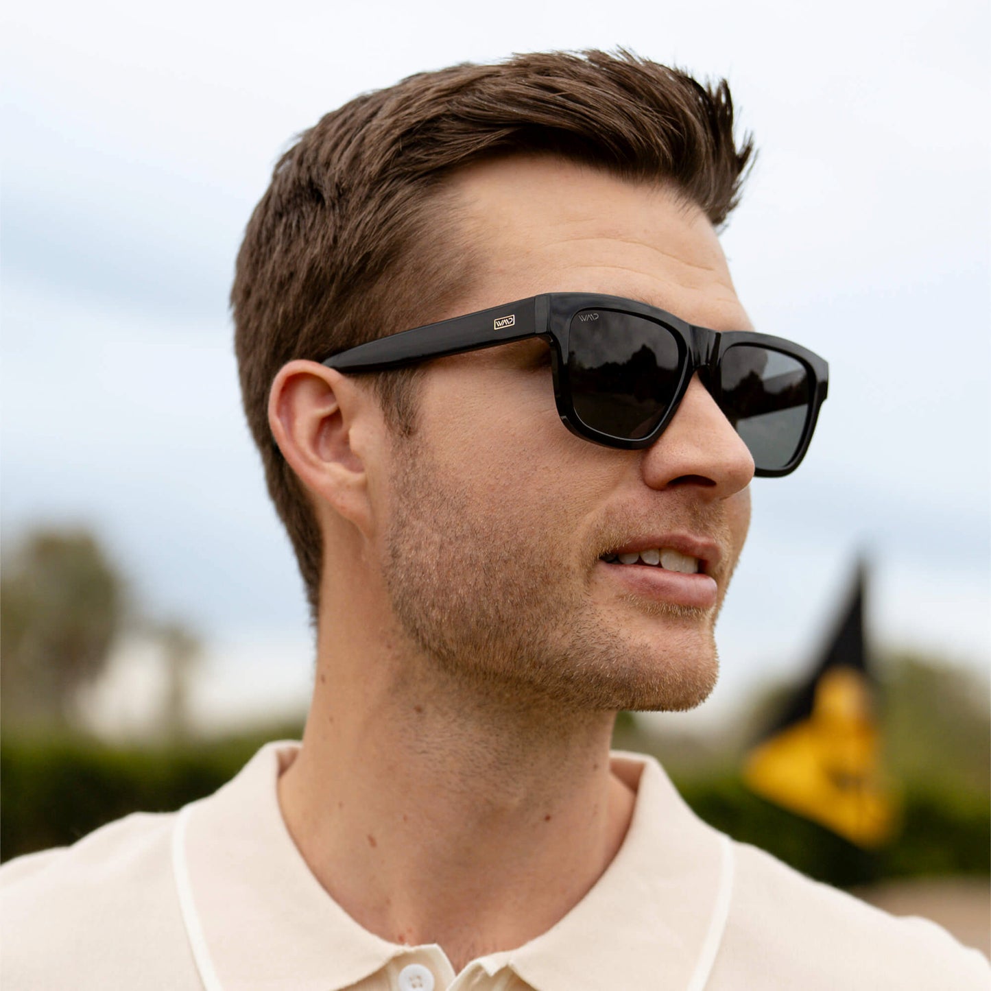 The Clubhouse Kit || Best Selling Men's Golf Styles Link in Black/Black Lens and Wyndham in Denim Blue/Black Lens combined in a gifting kit