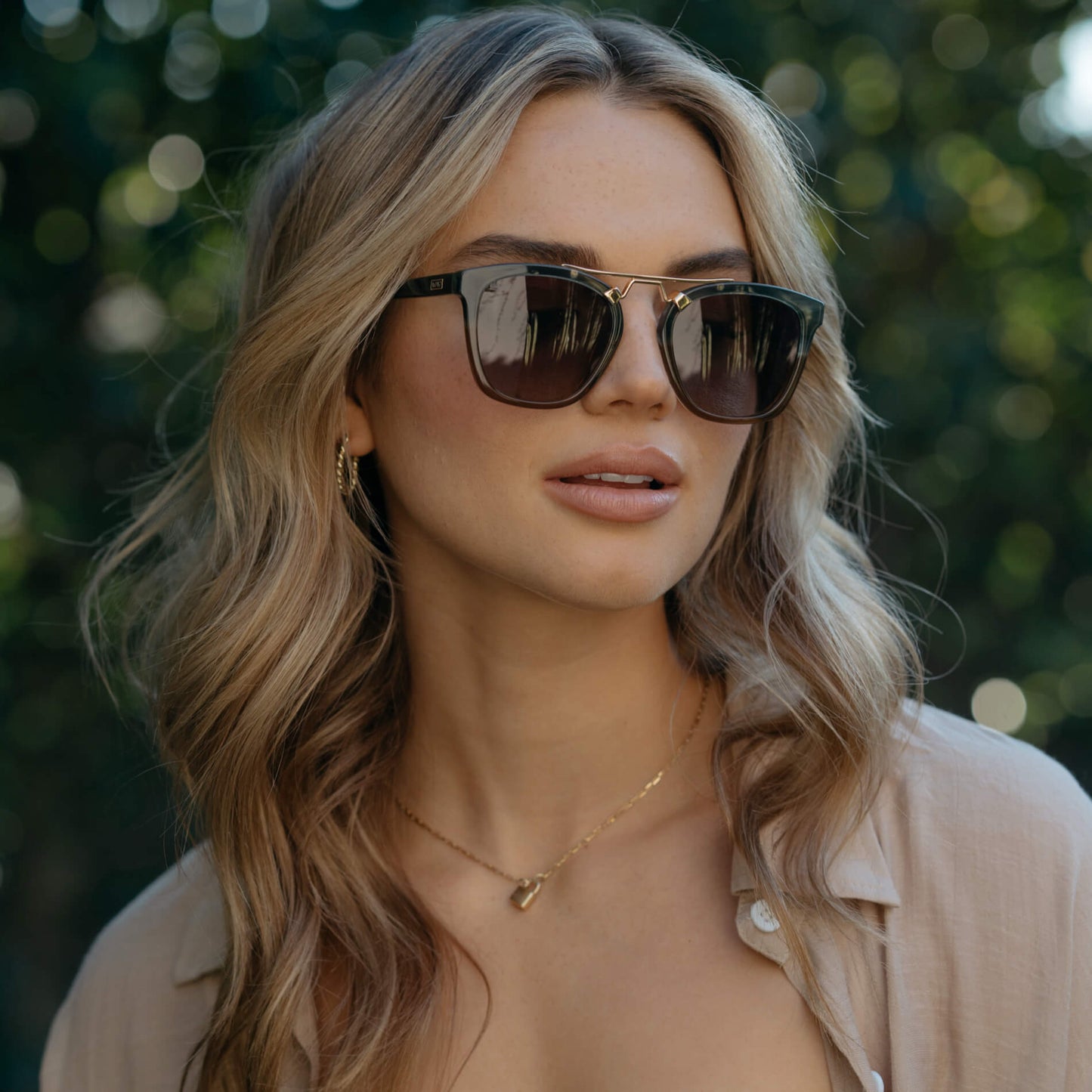 Desert Sage / Brown Gradient Lens || Trendy Desert Sage Frame with Polarized Brown Gradient Lenses