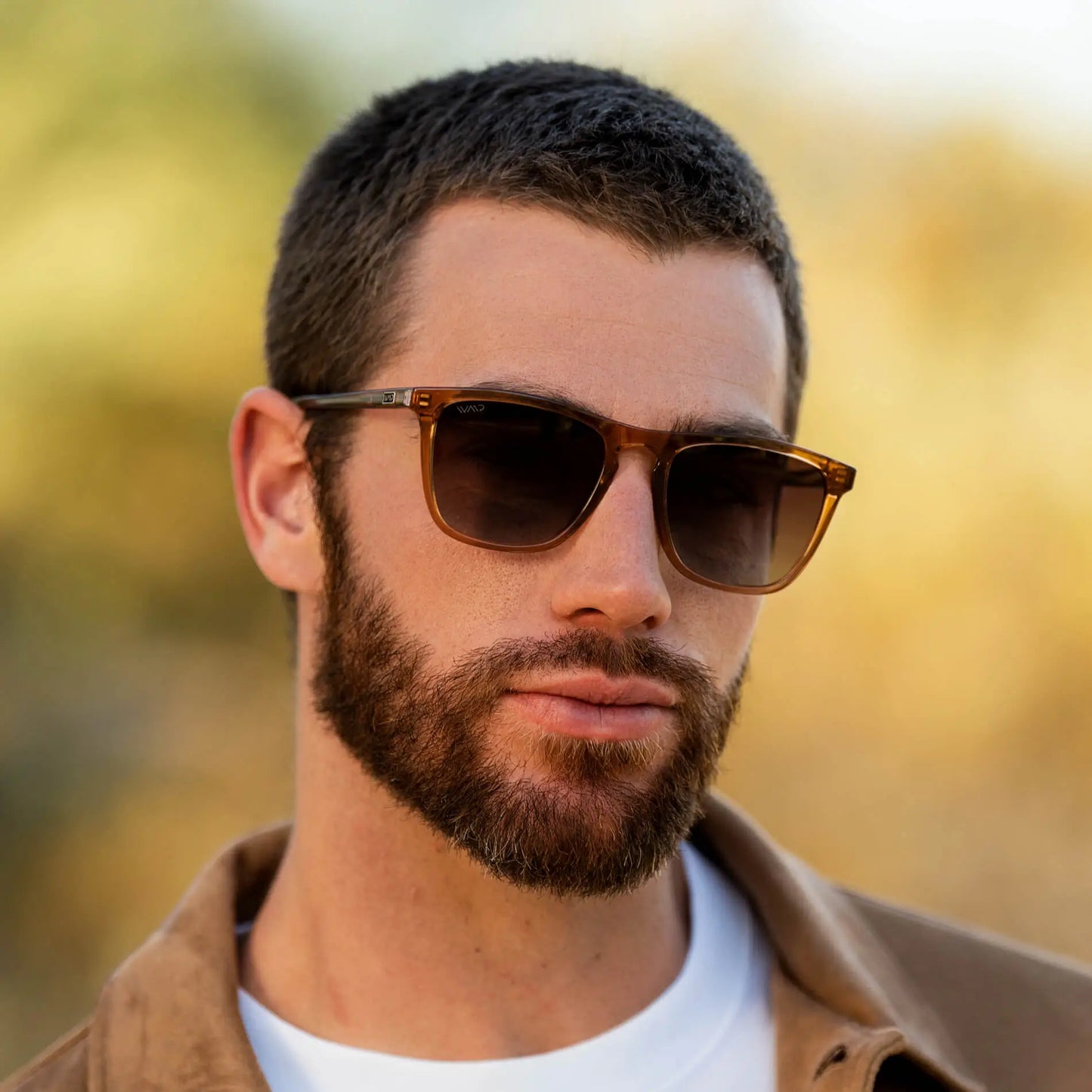 The Desert Kit || Men's Gift Kit including Two Pairs of Brown Acetate Frame Polarized Brown Lens Sunglasses, a stainless steel gunmetal sand cuff bracelet, and a stainless steel and polyester rope braided bracelet in gunmetal and sand