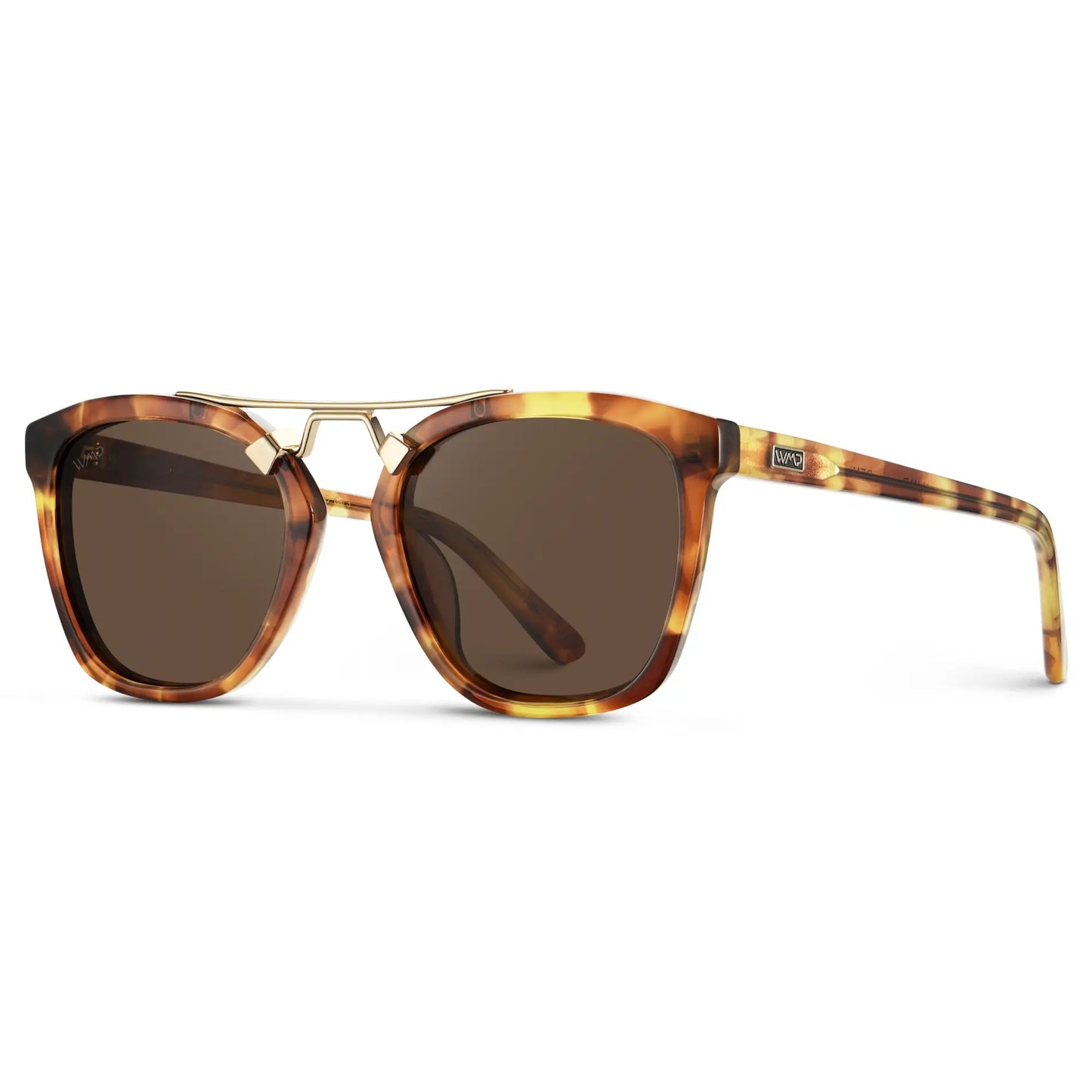 Honeycomb Tortoise / Brown Lens || Women's Trendy Honeycomb Tortoise Frame Sunglasses with Brown Polarized Lens