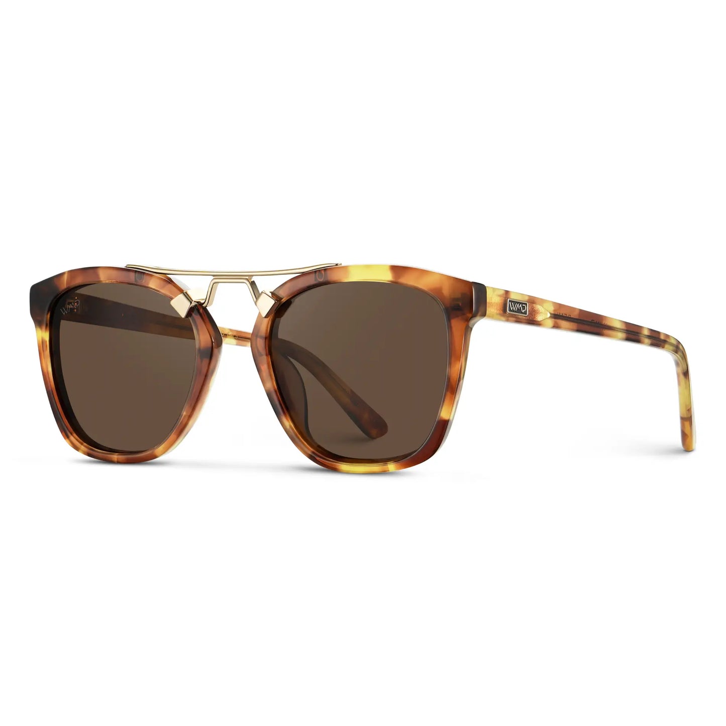 Honeycomb Tortoise / Brown Lens || Women's Trendy Honeycomb Tortoise Frame Sunglasses with Brown Polarized Lens