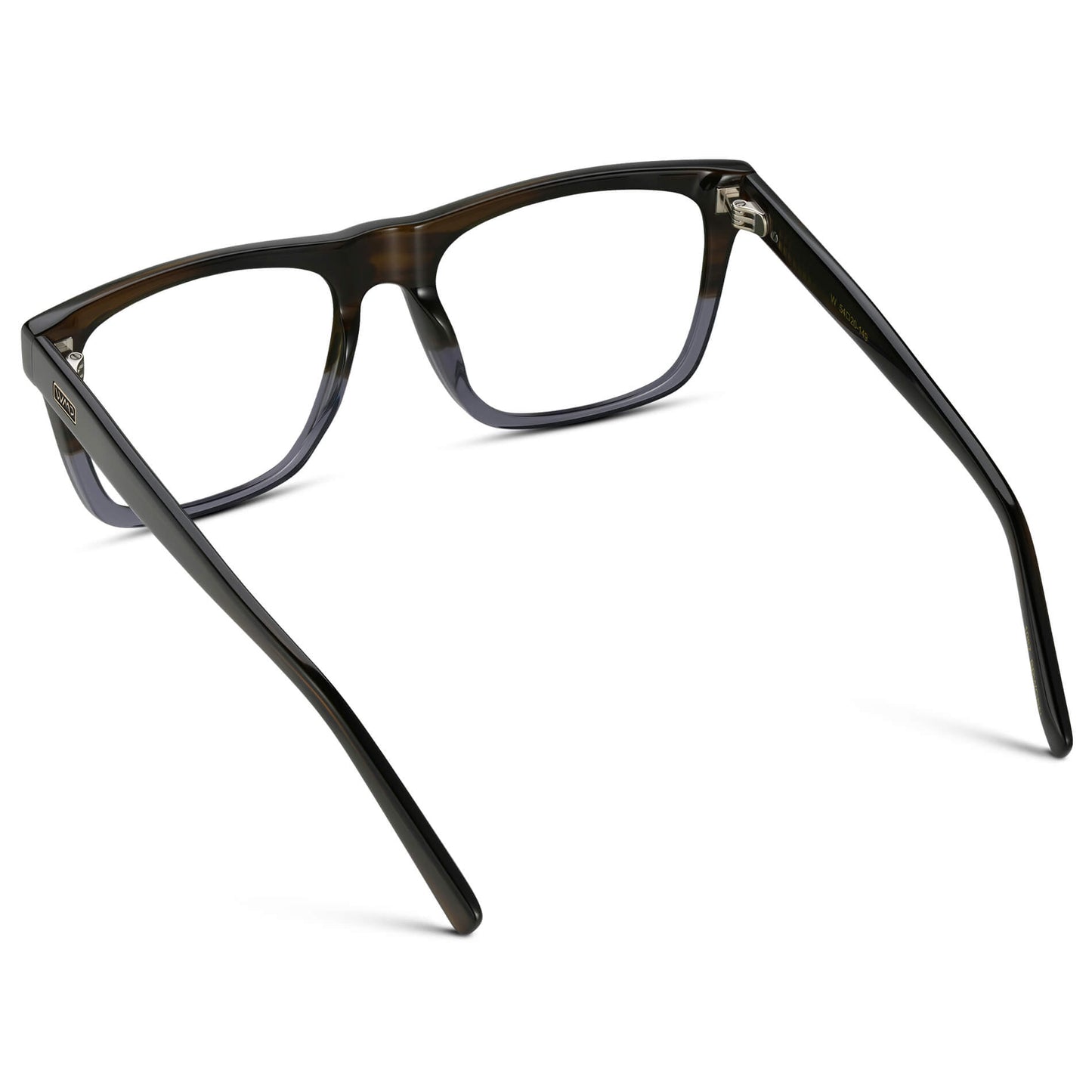 Blue Forest Fade || Square Frame Glasses with Clear Prescription Lenses.