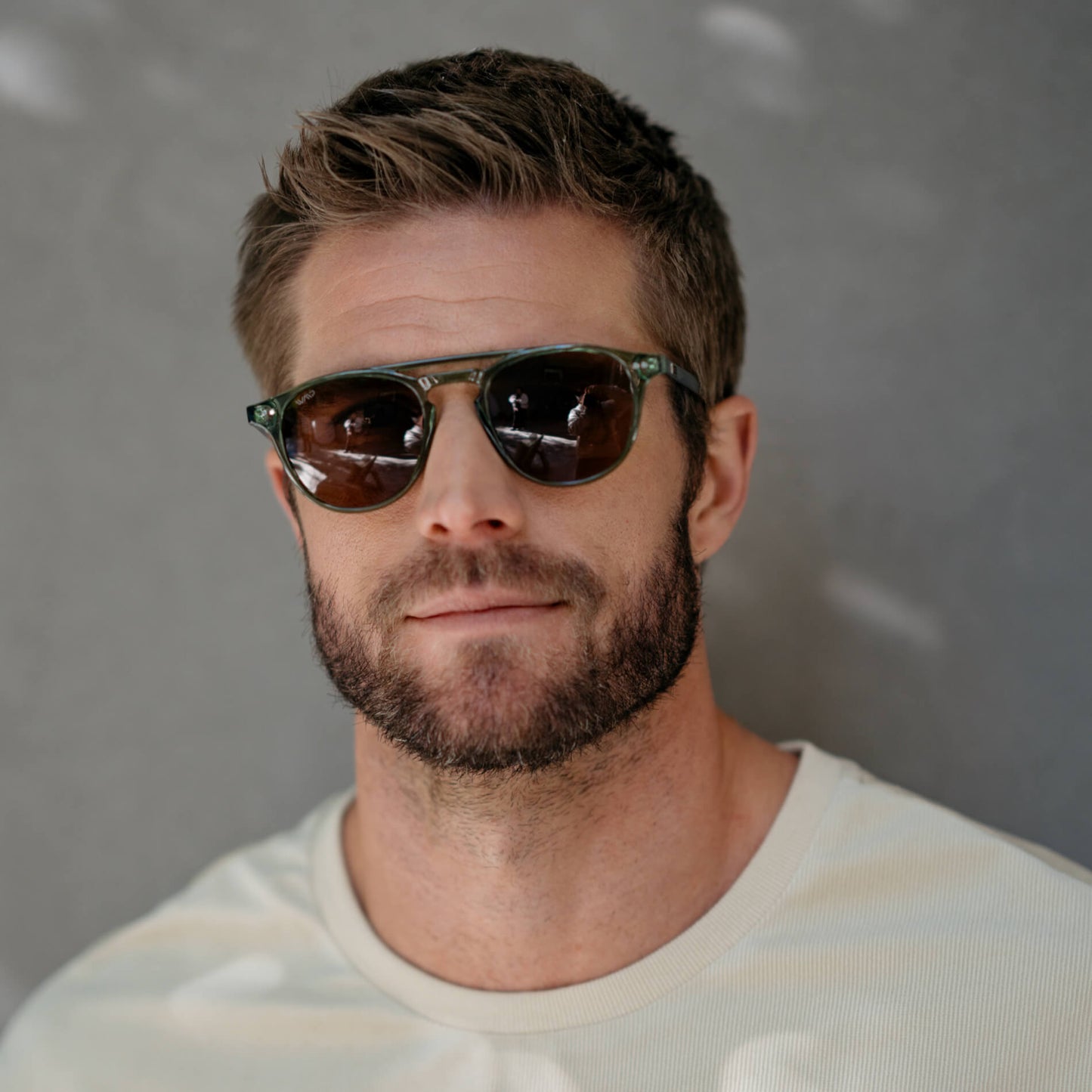 Emerald Green / Brown Lens || Green Round Frame Sunglasses with Brown Polarized Lenses