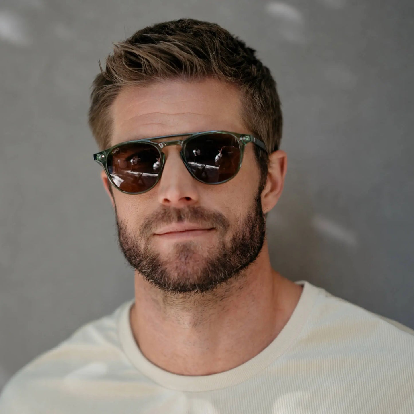 Emerald Green / Brown Lens || Green Round Frame Sunglasses with Brown Polarized Lenses
