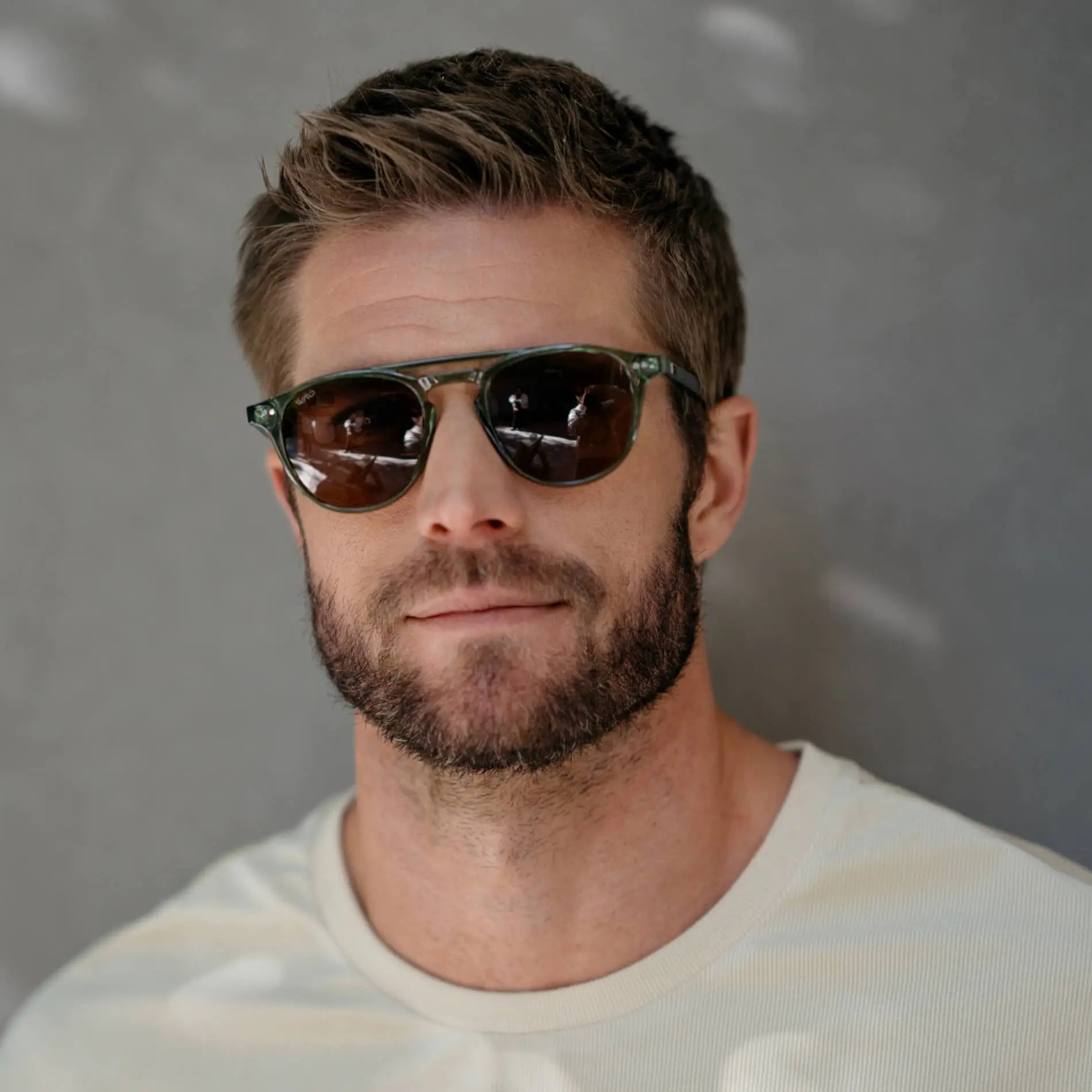 Emerald Green / Brown Lens || Green Round Frame Sunglasses with Brown Polarized Lenses