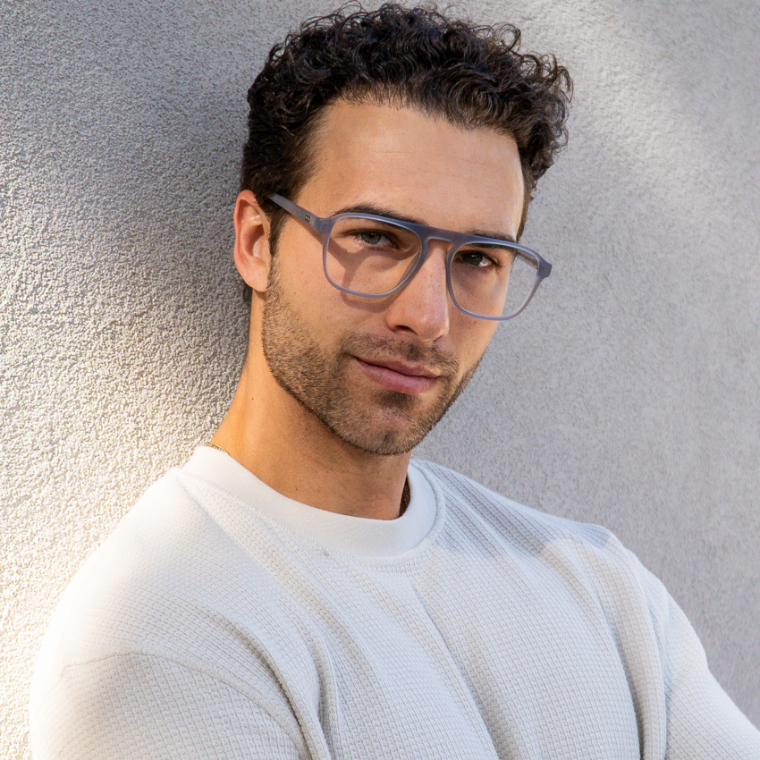 Moonrock Grey || Prescription Frames with Clear Lenses