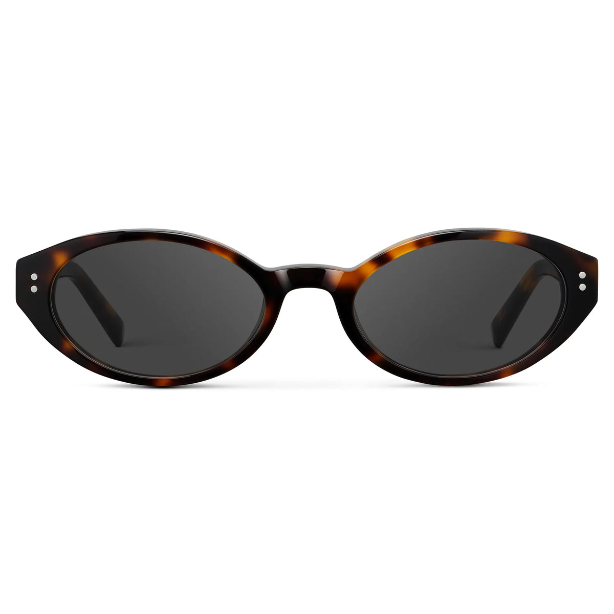 Brown Tortoise / Grey || Women's Elongated Oval Prescription Sunglasses with Brown Tortoise Frame and Grey Lens on a white background