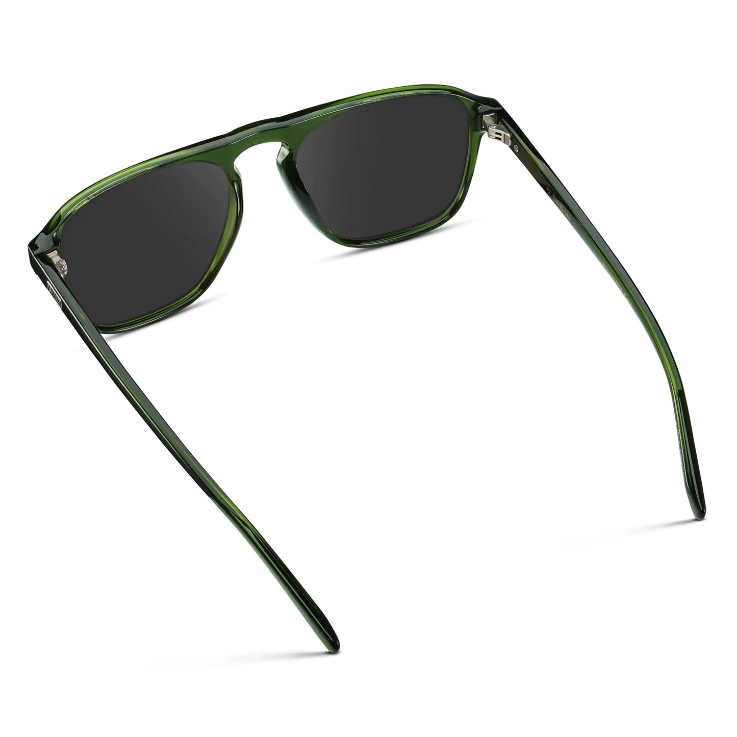 Jade Green / Grey Lens || Green Single Bridge Aviator Prescription Sunglasses with Grey Lenses