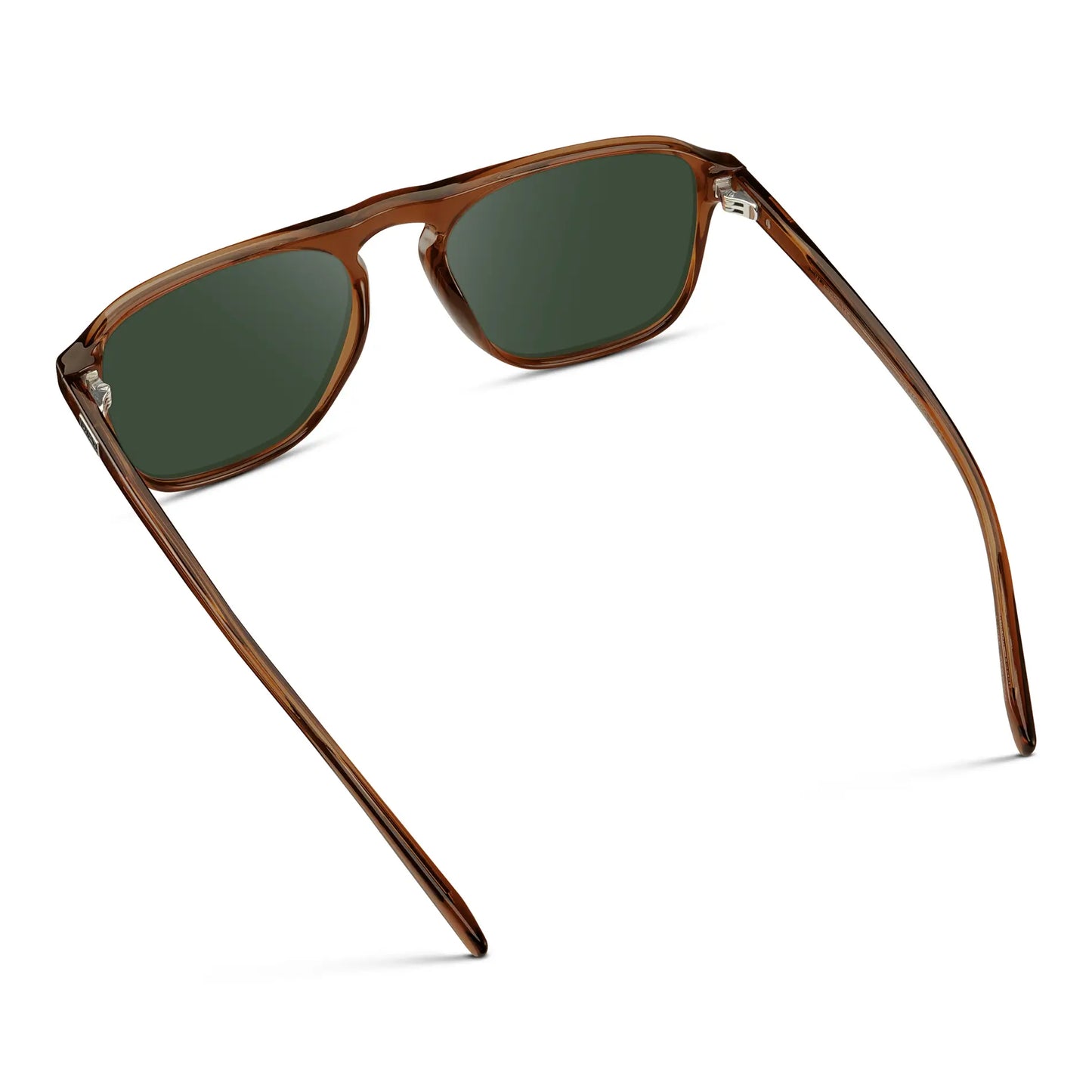 Terracotta Brown / G15 Lens || Brown Single Bridge Aviator Prescription Sunglasses with Green Lenses