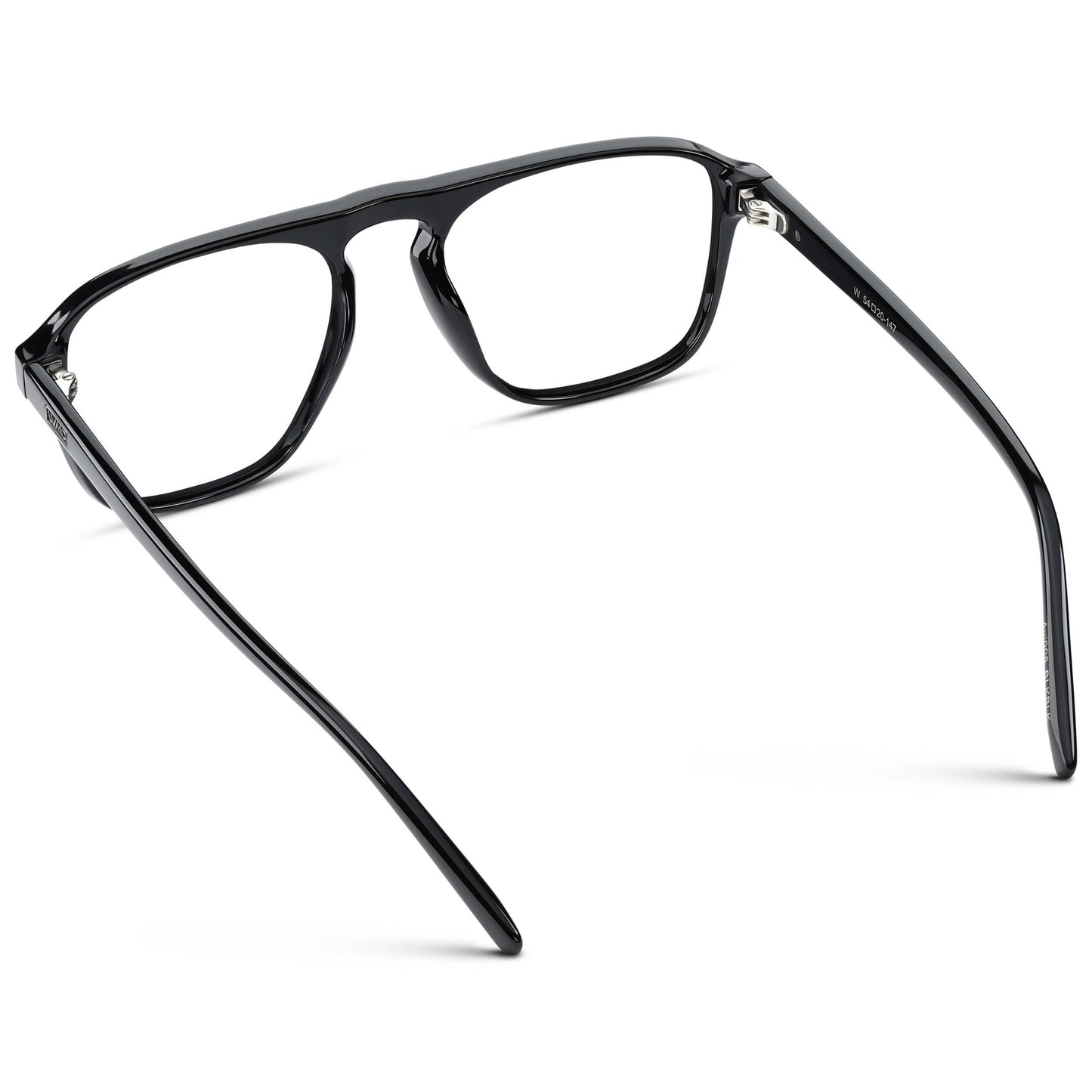 Black || Black Acetate Prescription Frames with Clear Lenses