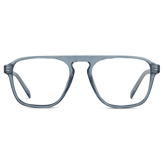 Denim Blue || Prescription Frames with Clear Lenses