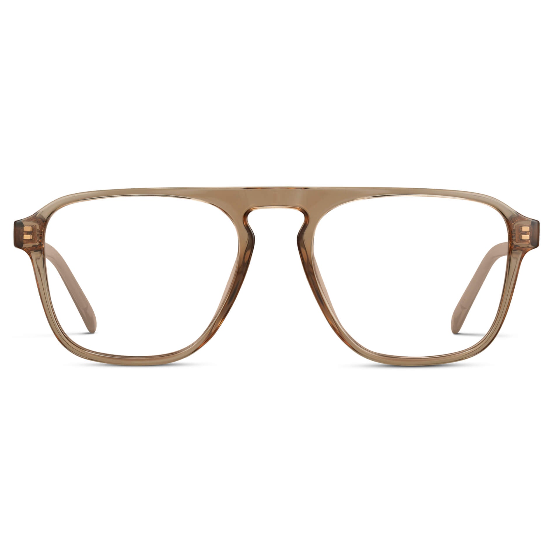 Light Crystal Brown || Prescription Frames with Clear Lenses
