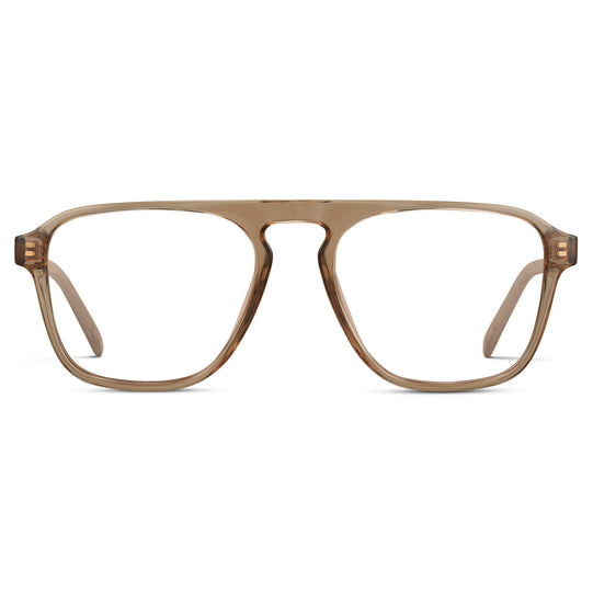 Light Crystal Brown || Prescription Frames with Clear Lenses