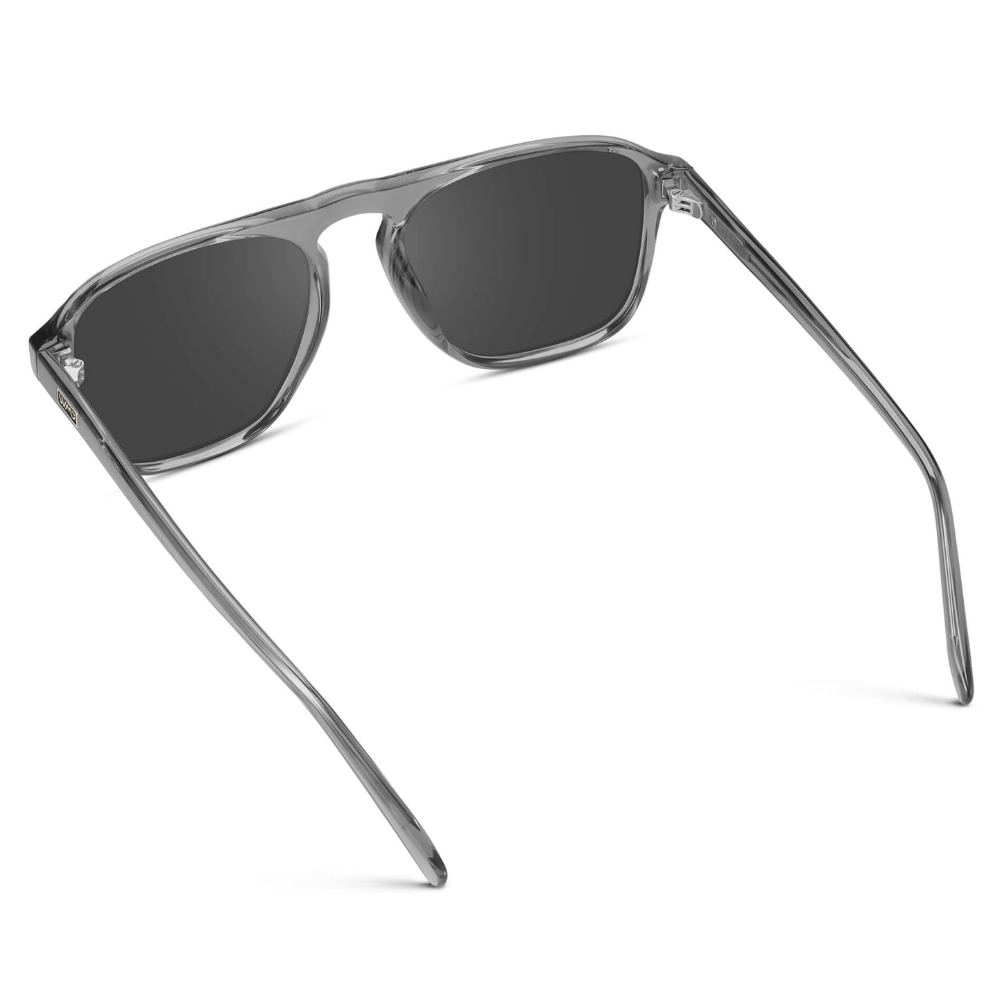 Graphite Grey / Grey Lens || Grey Single Bridge Aviator Sunglasses with Grey Prescription Lenses