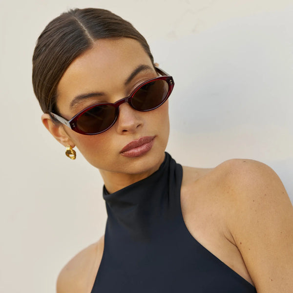 Esme - Red Garnet / Brown Lens