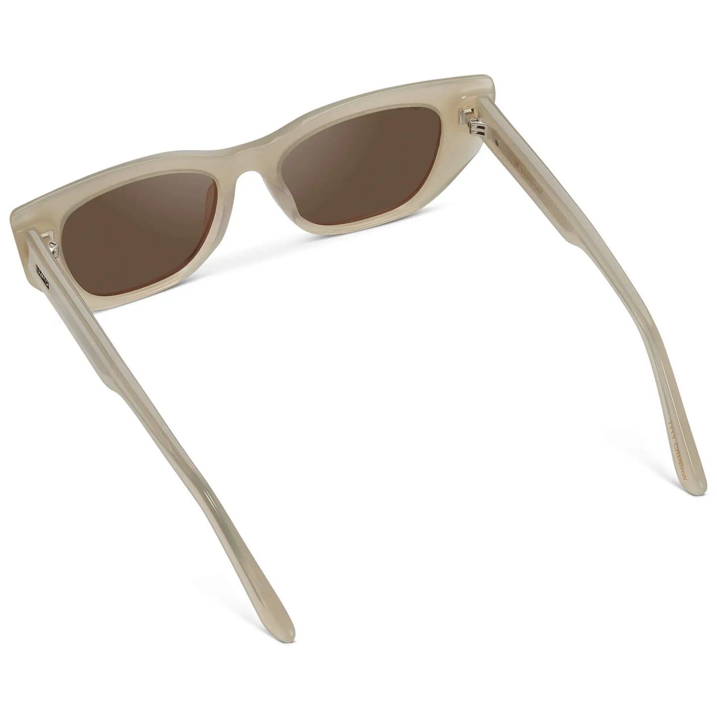 Pearl Beige / Brown Lens || Women's Polarized Sunglasses with pearl beige acetate frame and brown lens